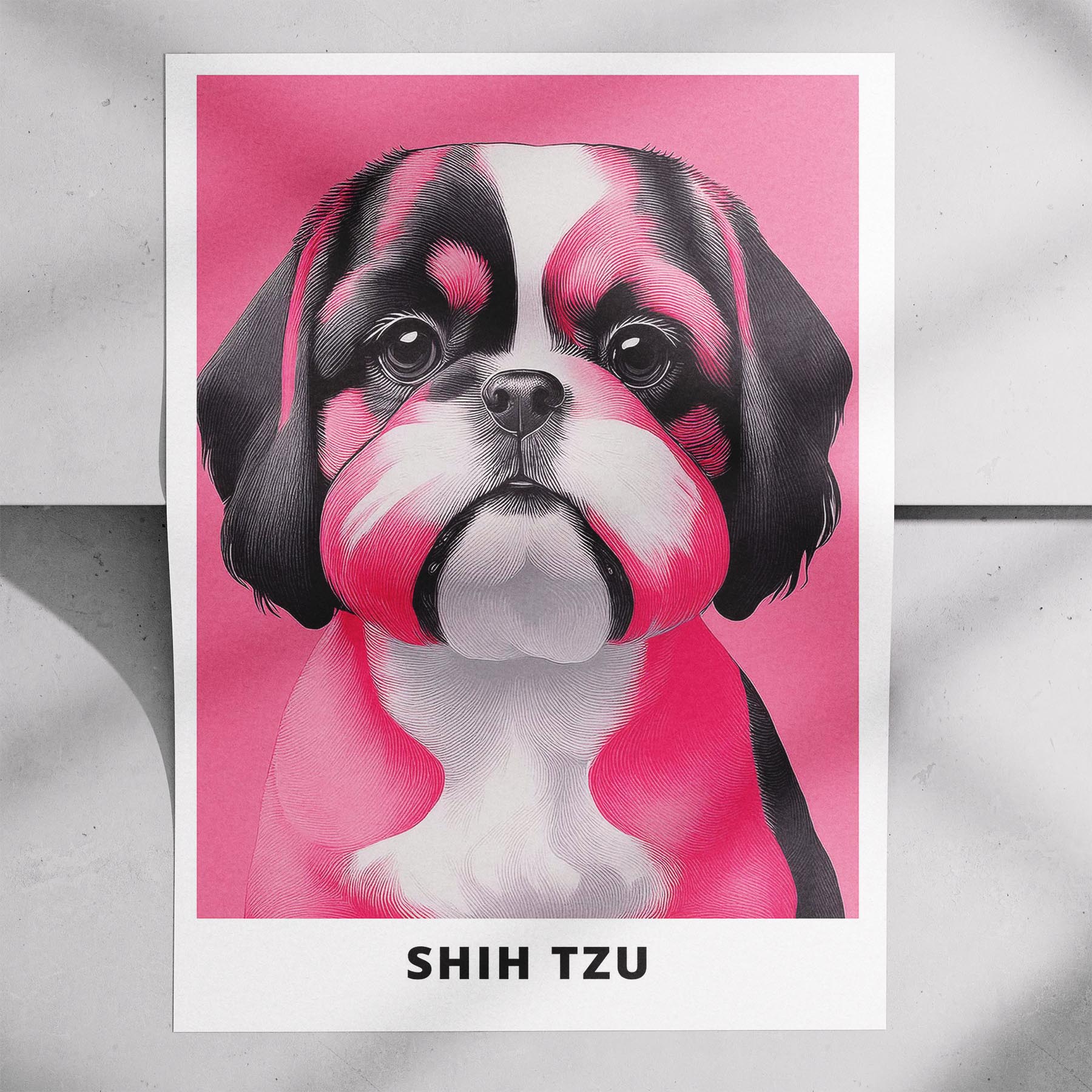 Shih Tzu Pink and Black Dog Series 2 image 7
