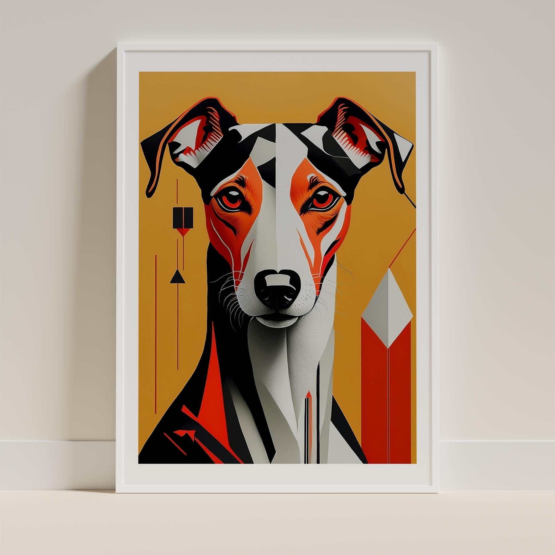 Greyhound Geometric Orange Series image 9