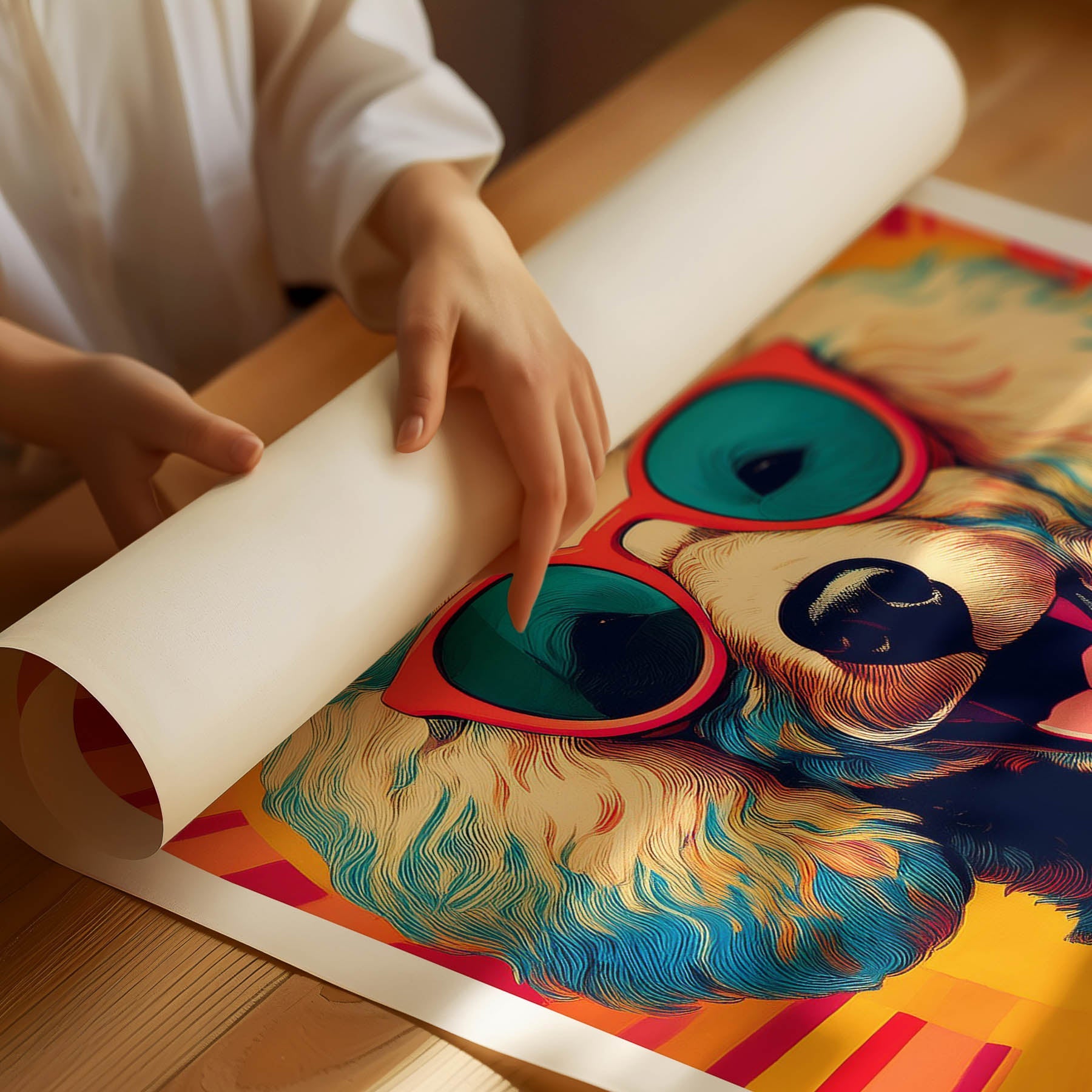 Poodle In Colourful Sunnies 1 image 3