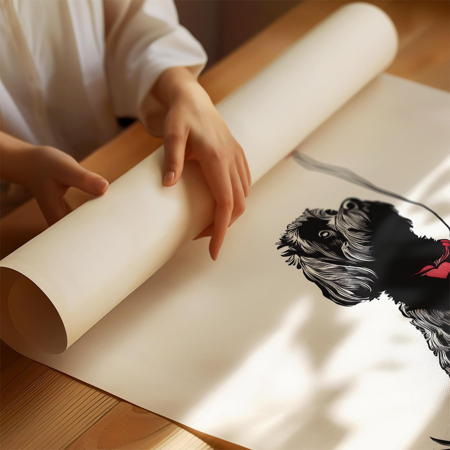 Coton de Tulear DOGSY Series inspired by the Art of Banksy with text Dogsy image 1