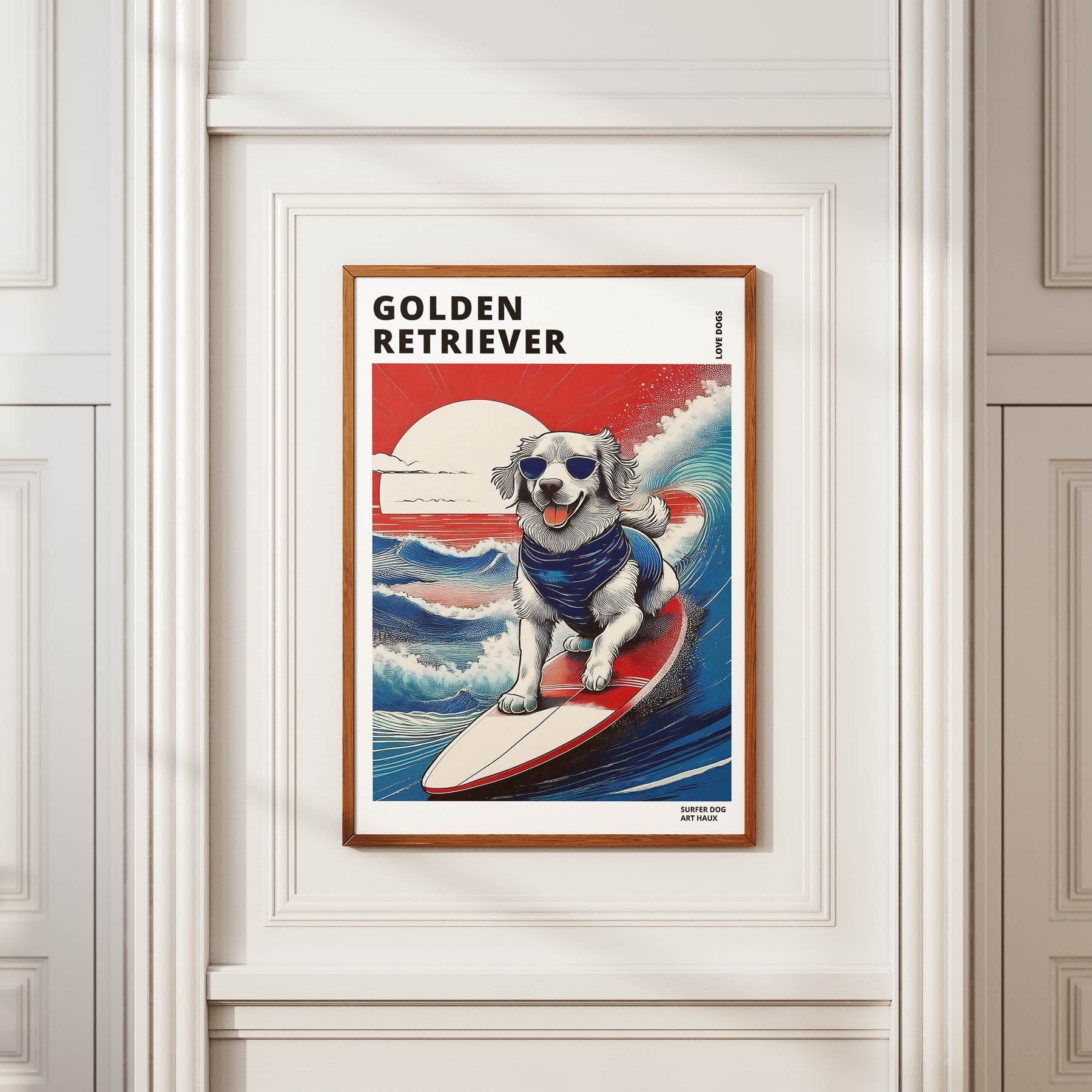 Golden Retriever Hokosai Surfer Dogs 1 image 2