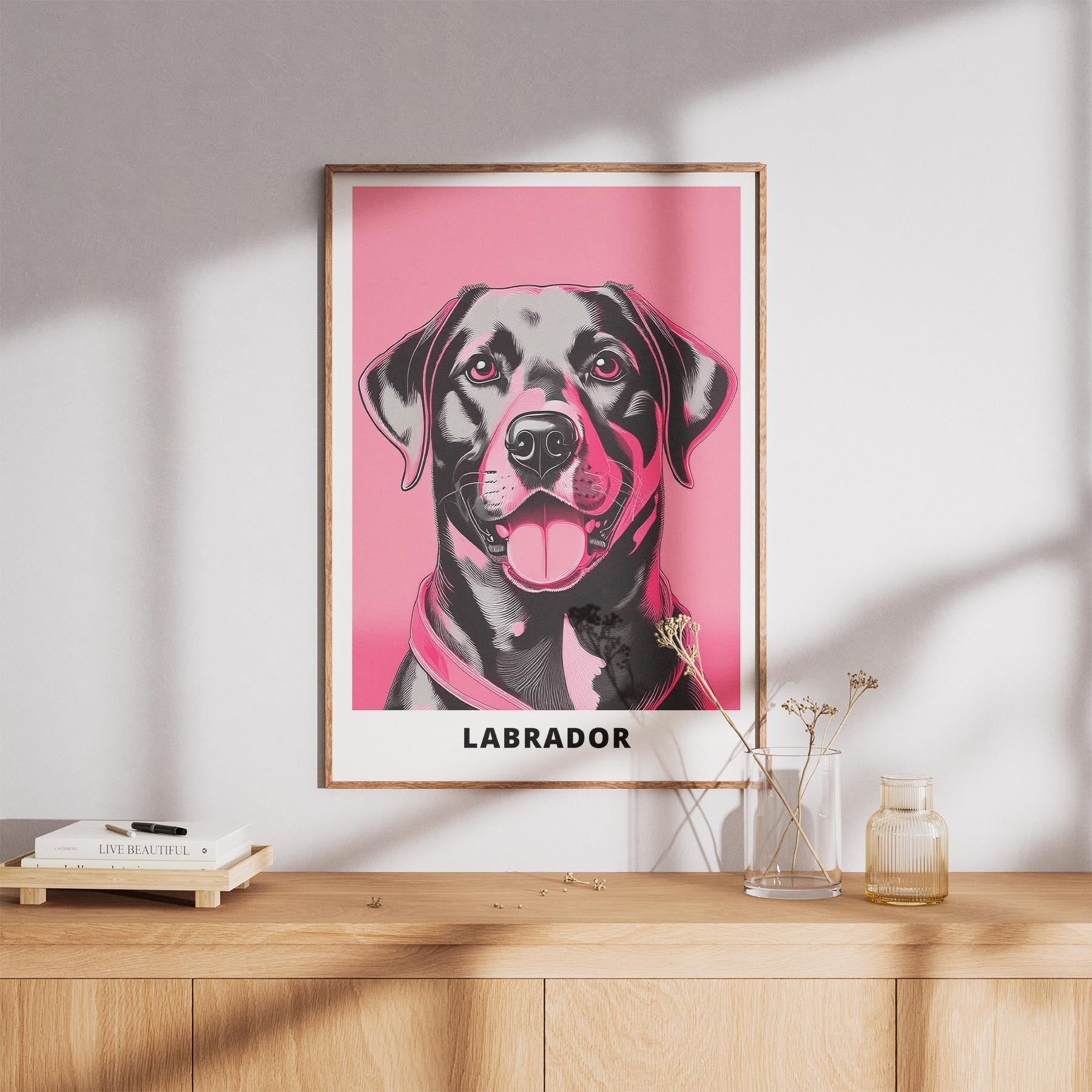 Labrador Retriever Pink and Black Dog Series 6 image 8