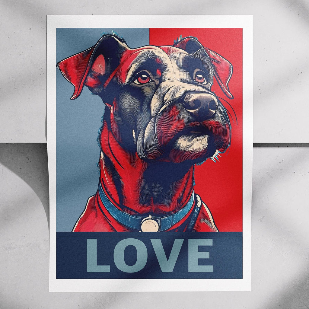Black Russian Terrier LOVE Series Inspired by the Obama Poster image 7