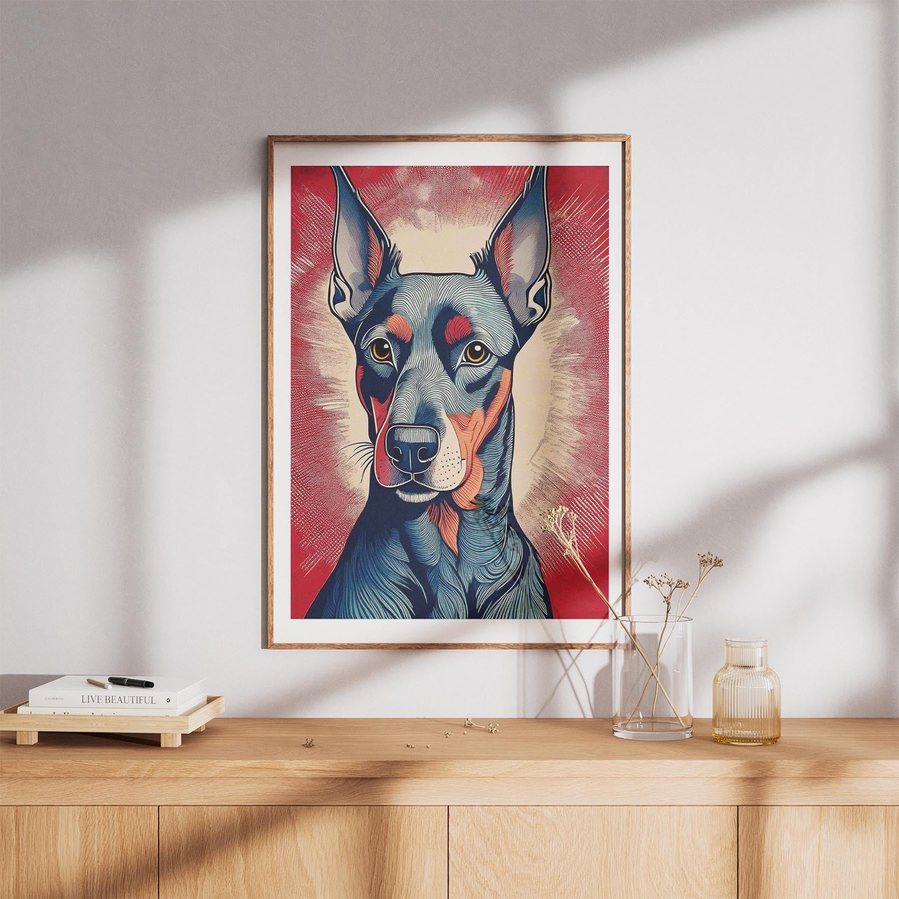 Doberman Hokusai Japanese Inspired Dog Series image 8