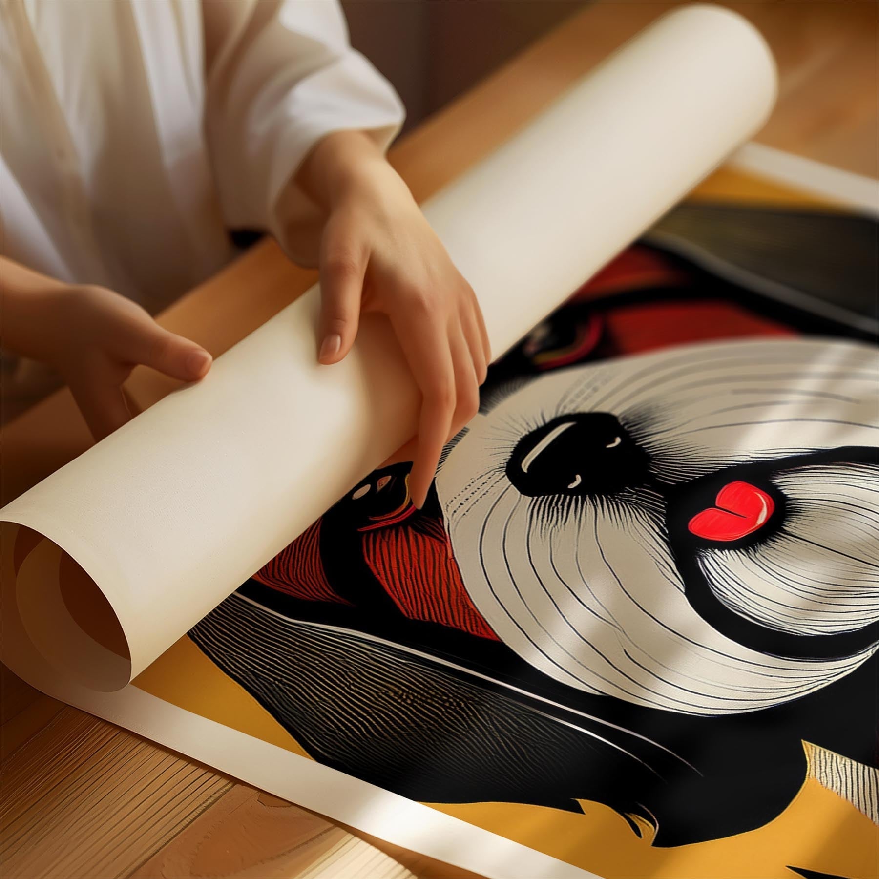 Shih Tzu Geometric Orange Series image 1