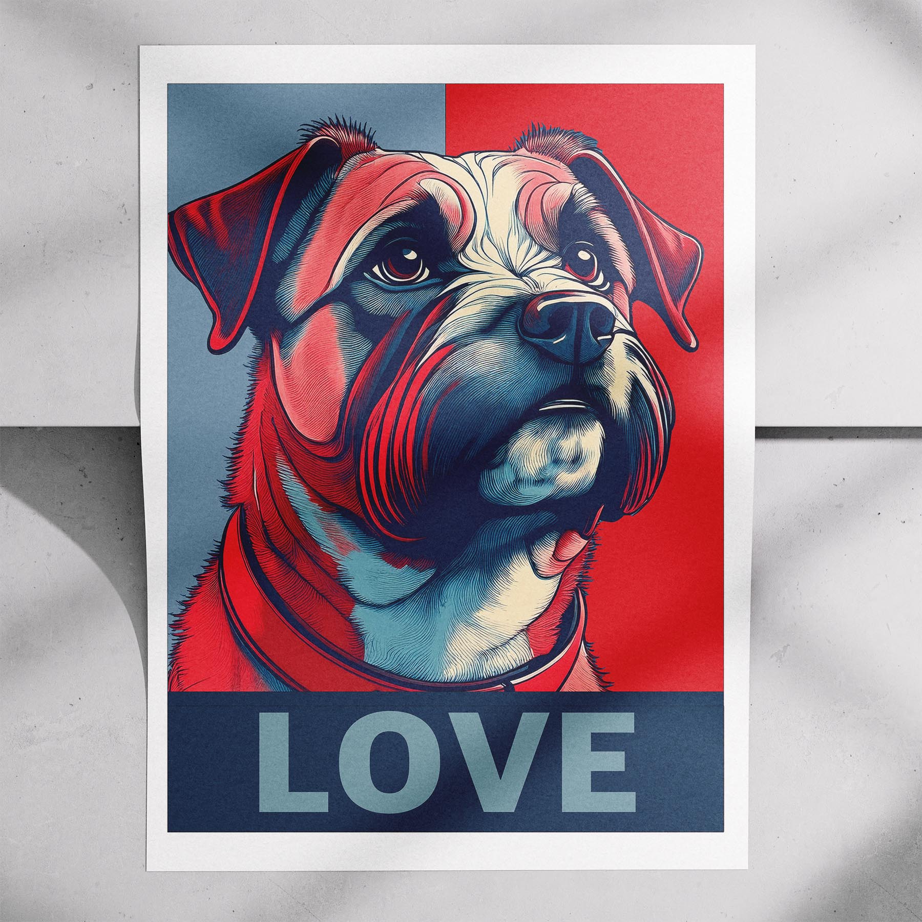 Border Terrier LOVE Series Inspired by the Obama Poster image 7