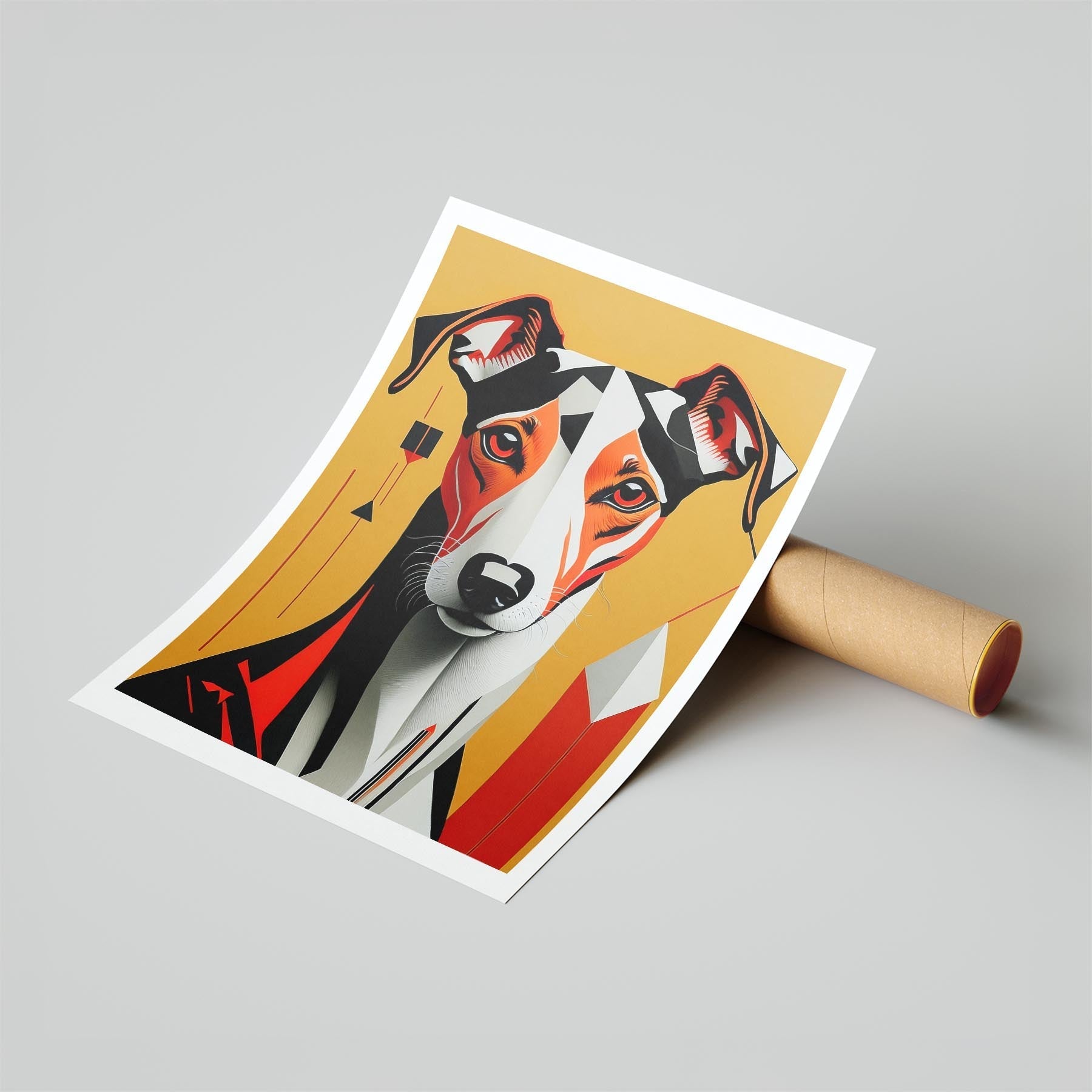 Greyhound Geometric Orange Series image 6