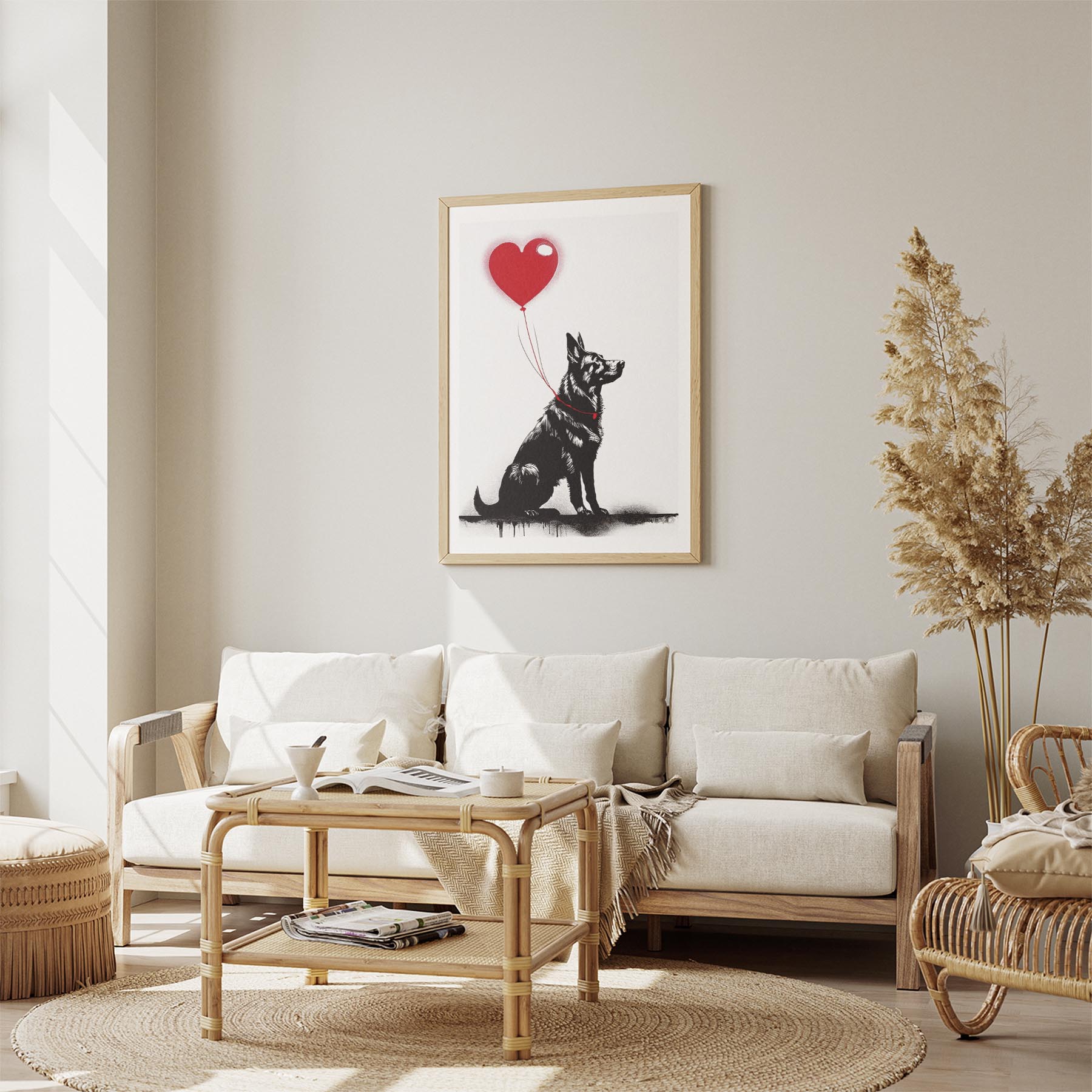 German Shepherd DOGSY Series inspired by the Art of Banksy image 2