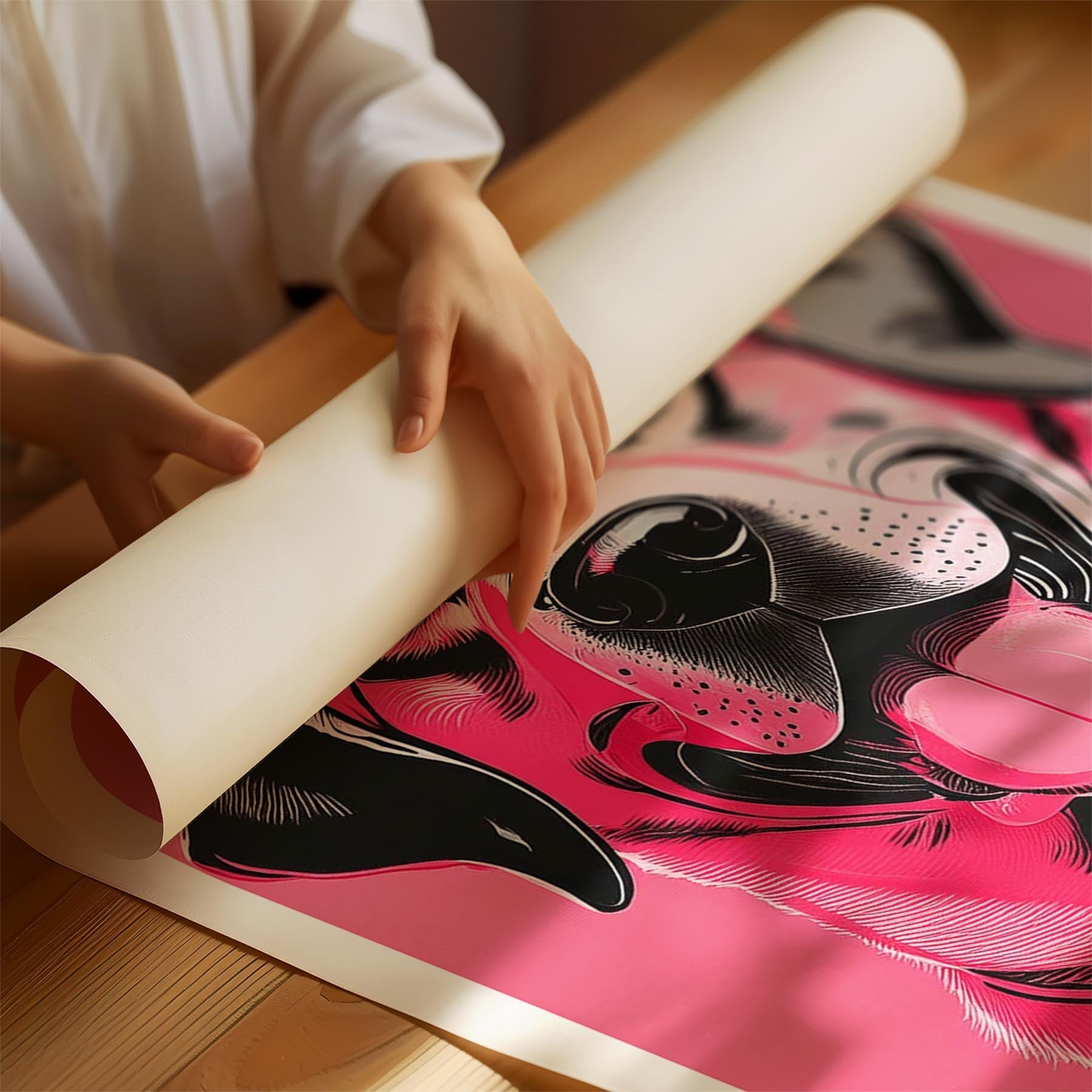 Labrador Retriever Pink and Black Dog Series 1 image 1