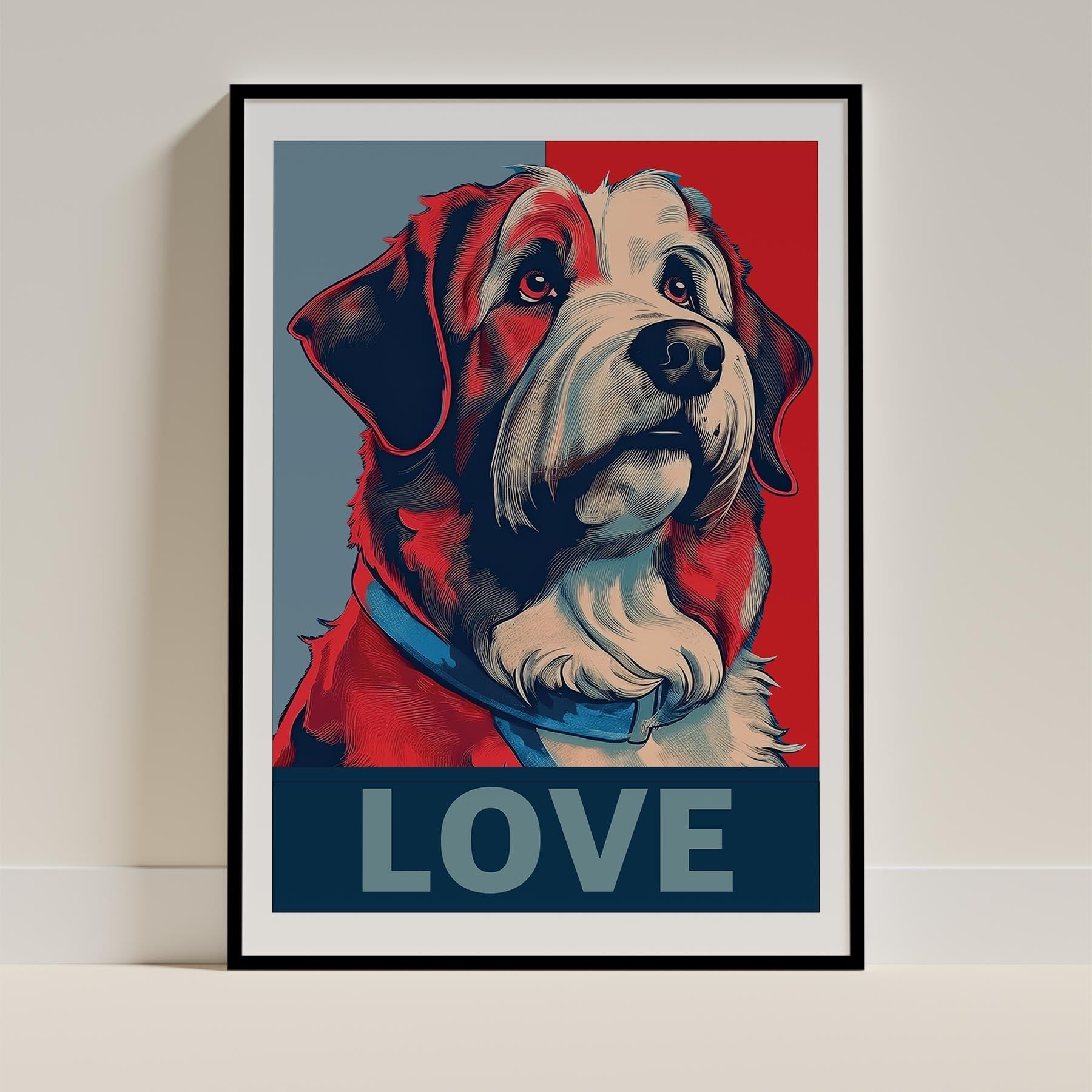 Smithfield Sheepdog LOVE Series Inspired by the Obama Poster image 0