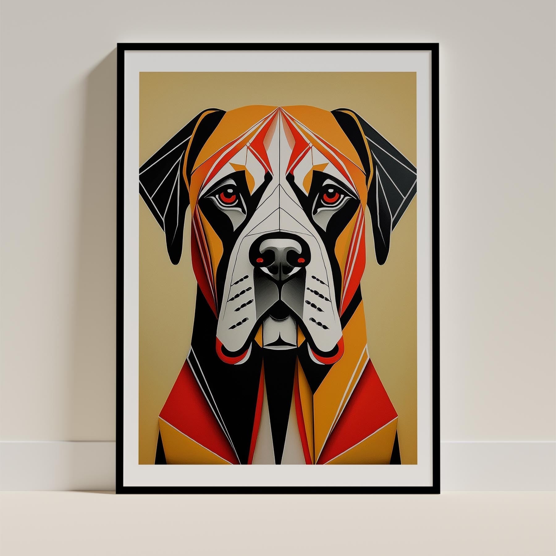 Dogue de Bordeaux Geometric Orange Series image 0