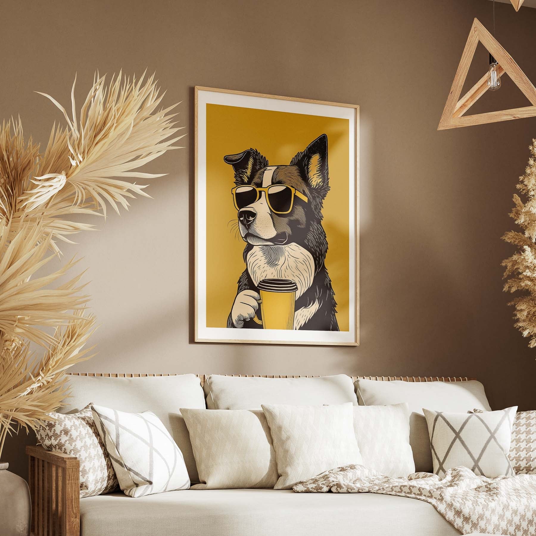 Boder Collie Chillin Coffee Dog image 5