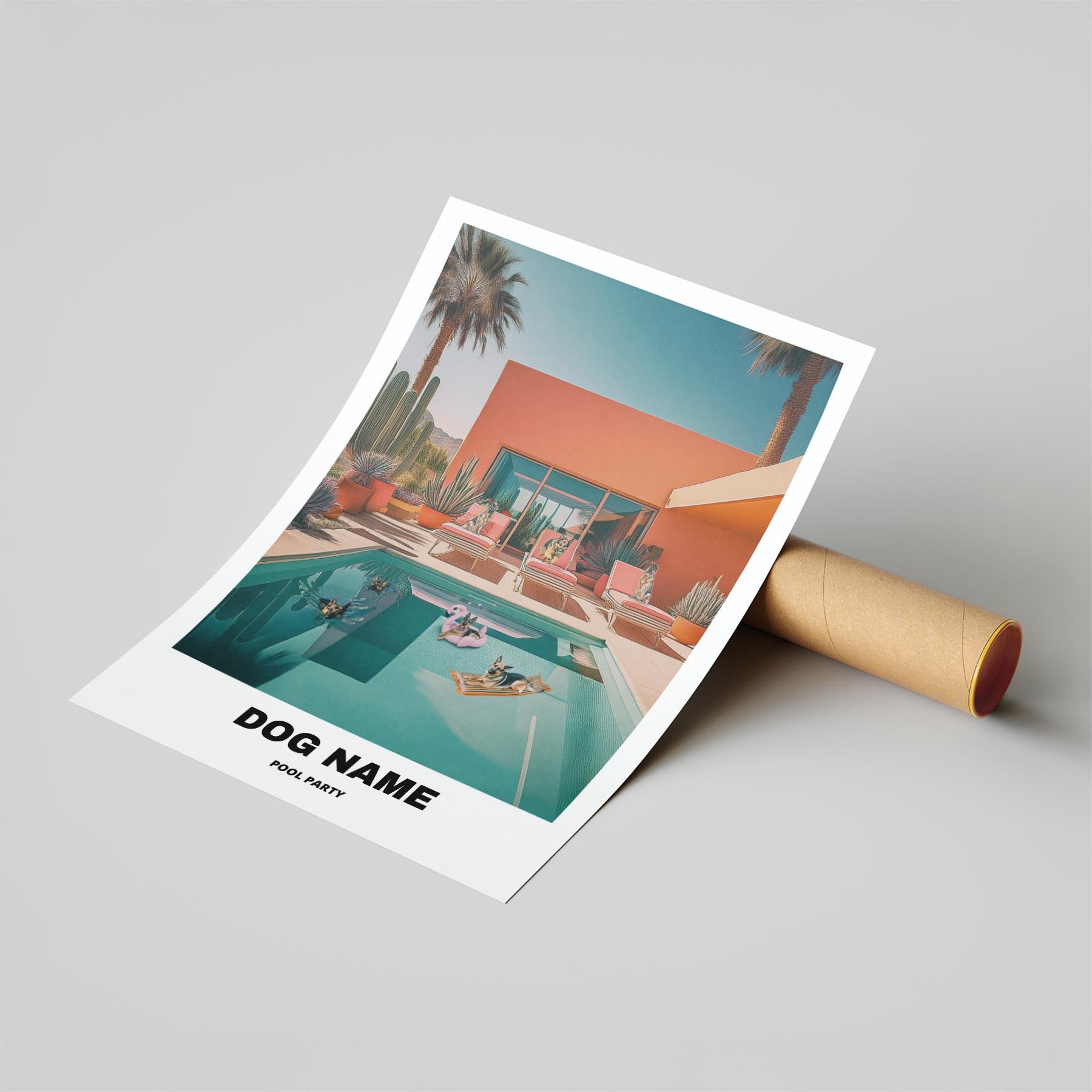 German Shepherd Custom Pool Party WITH TEXT image 6