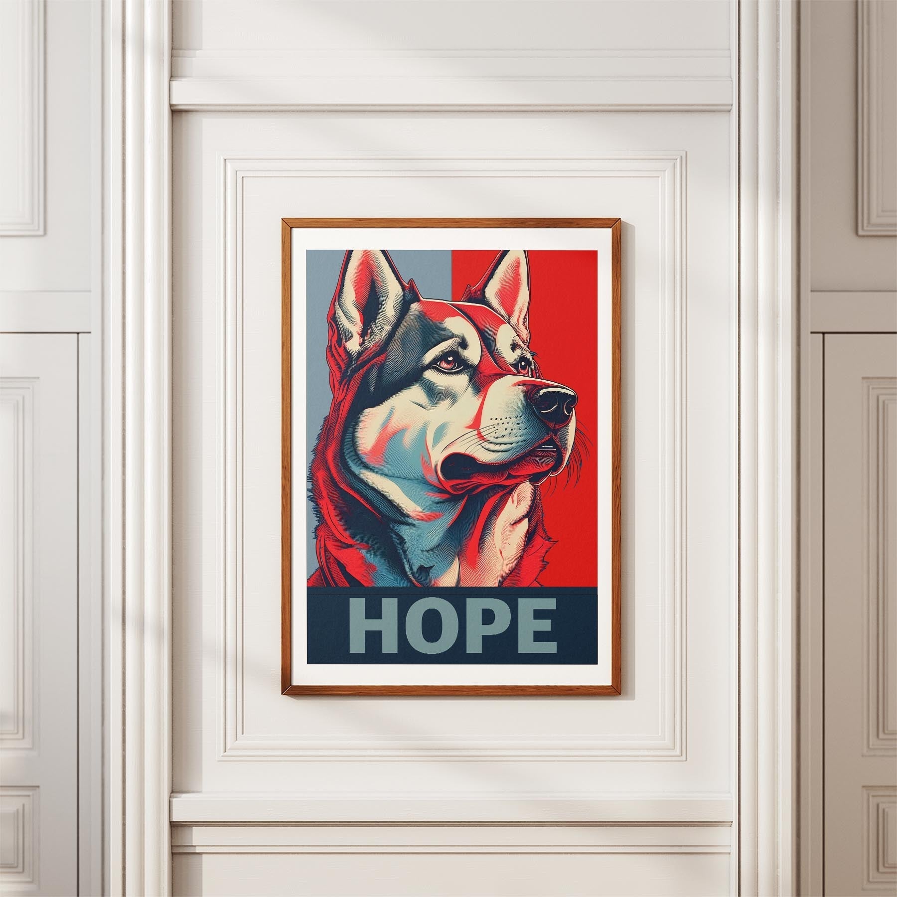 Alaskan Malamute HOPE Series Inspired by the Obama Poster image 3