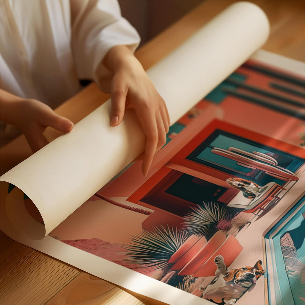 Basset Hound Custom Pool Party WITH TEXT image 1