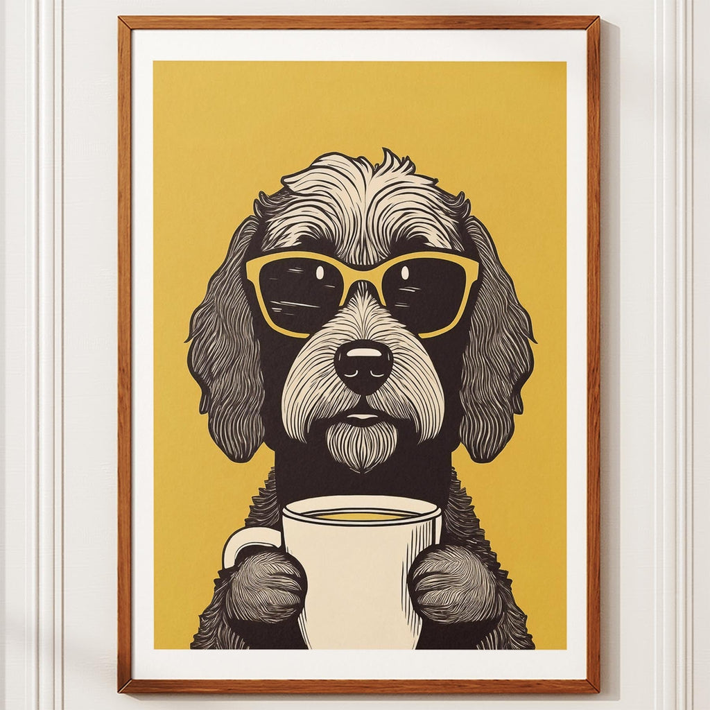 Schnoodle Chillin Coffee Dog image 11