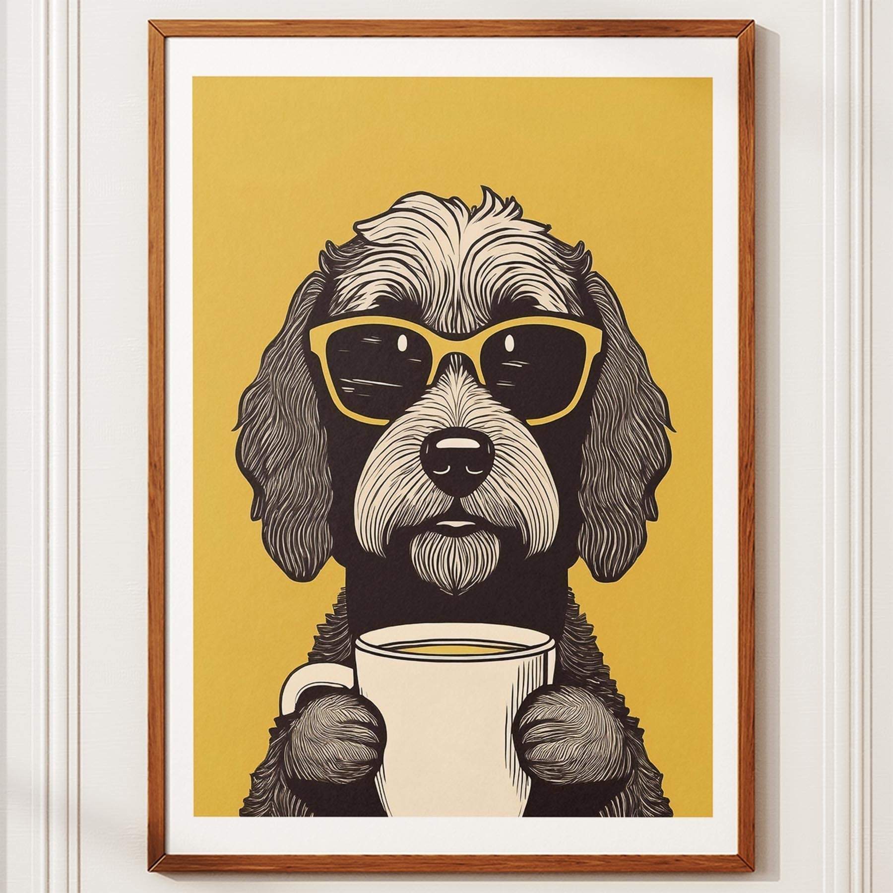 Schnoodle Chillin Coffee Dog image 11