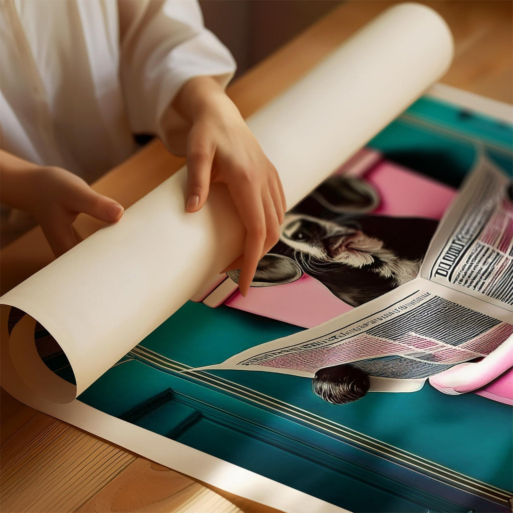 Beagle Toilet Dogs PInk and Turquise image 1