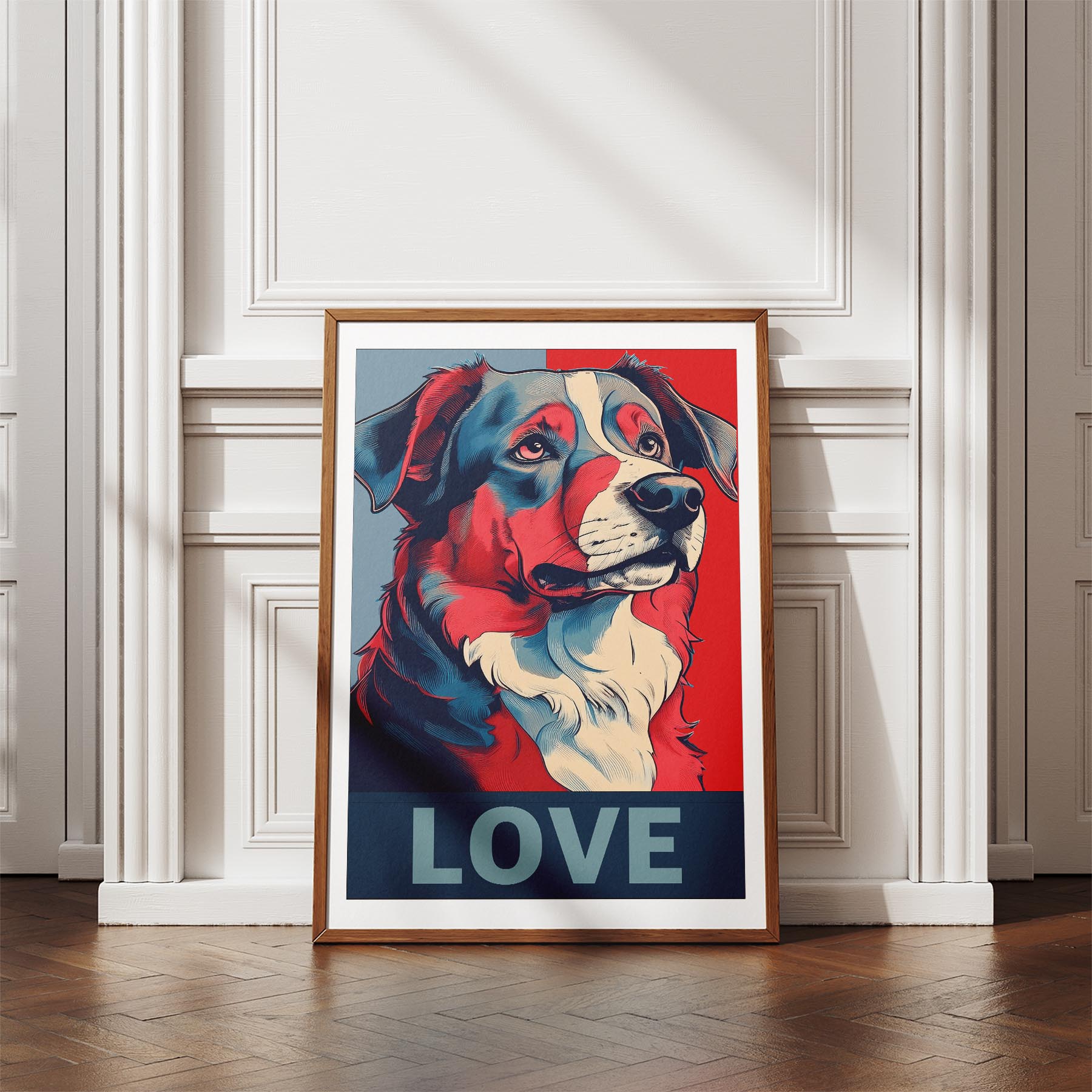 Australian Shepherd LOVE Series Inspired by the Obama Poster image 4