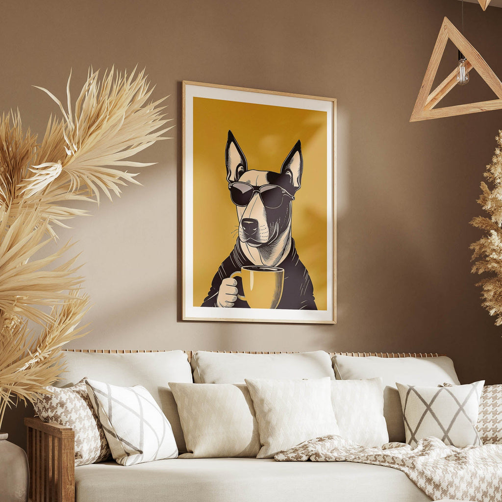 Bull Terrier Chillin Coffee Dog image 5