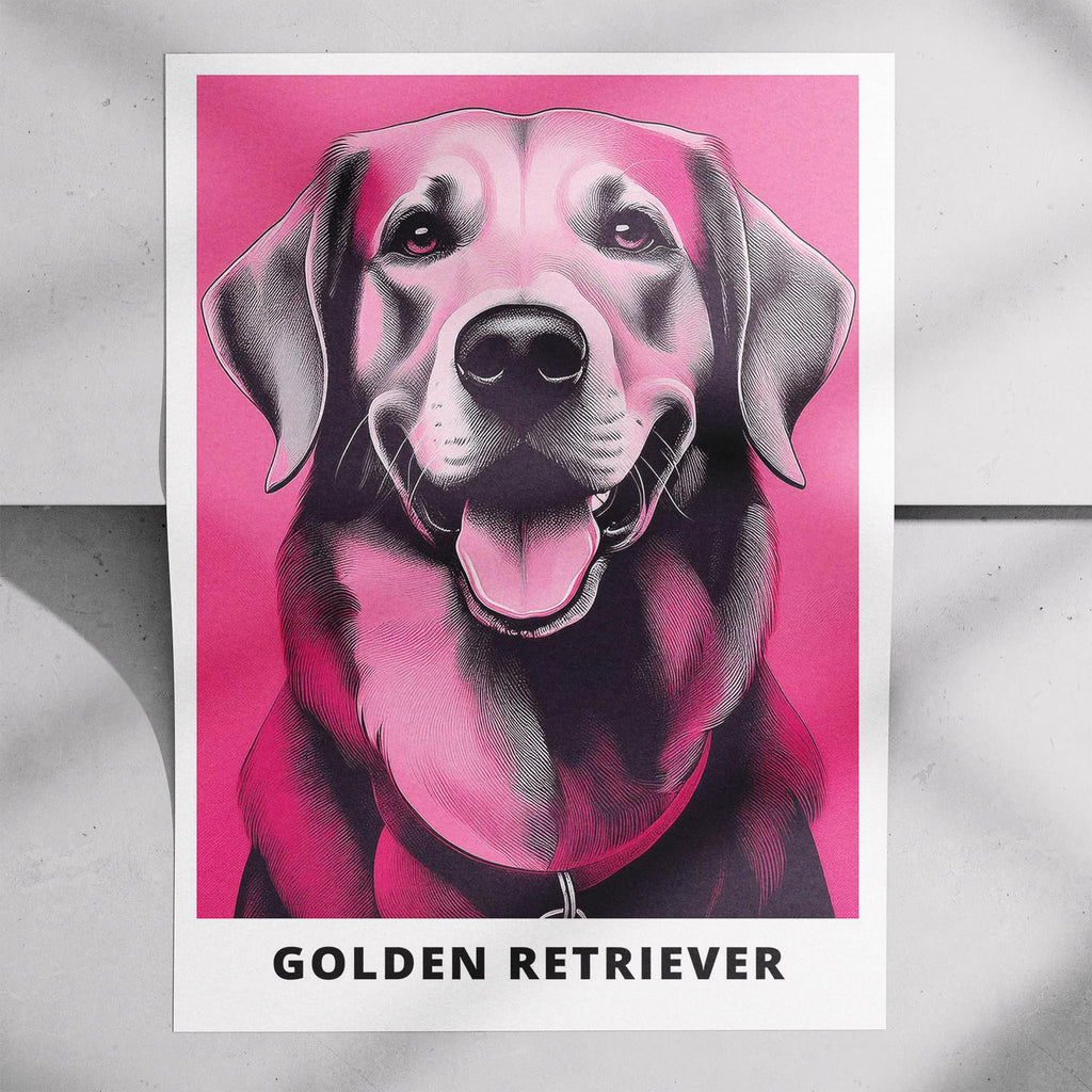 Golden Retriever Pink and Black Dog Series 2 image 7