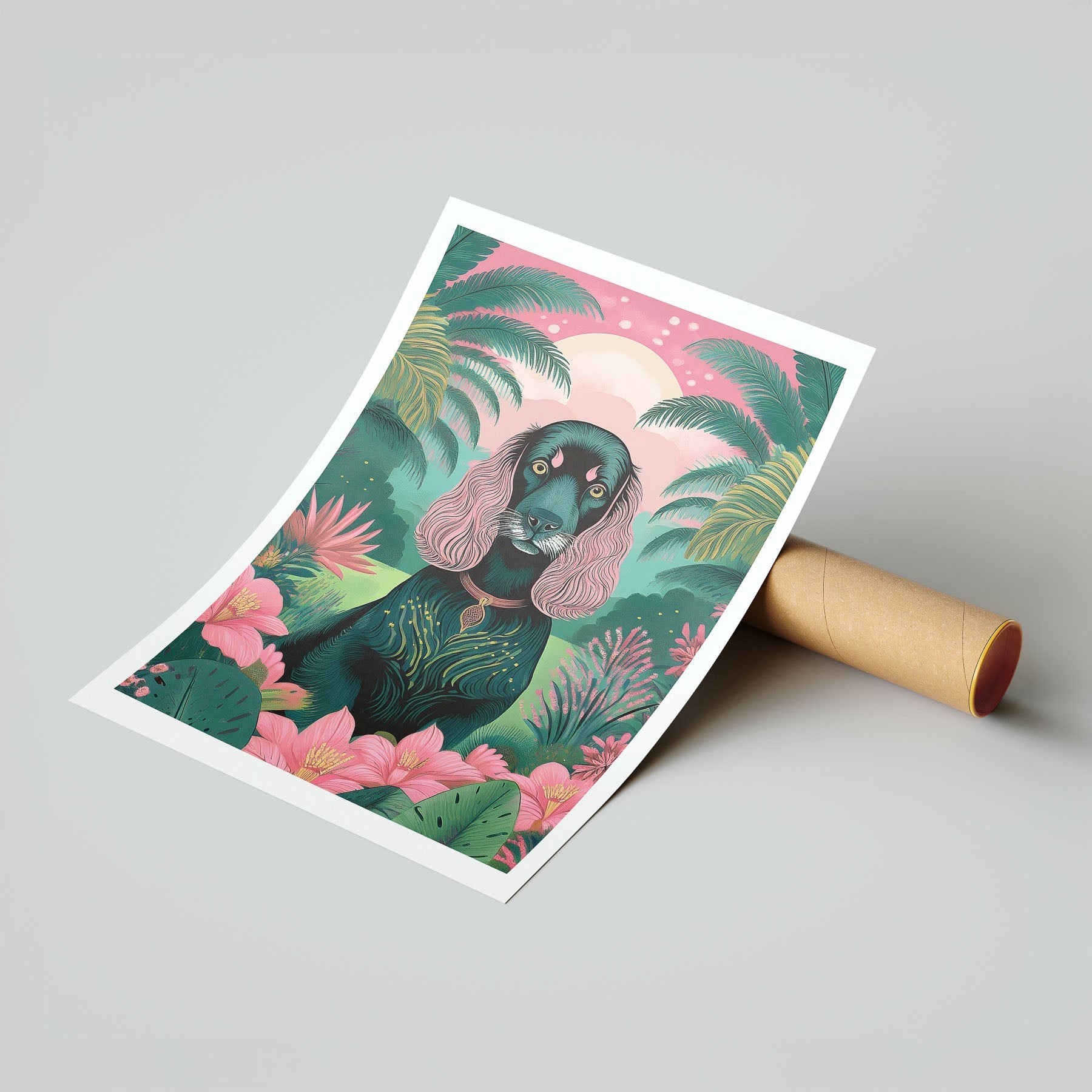 Cocker Spaniel 1 Flowery Dog image 7