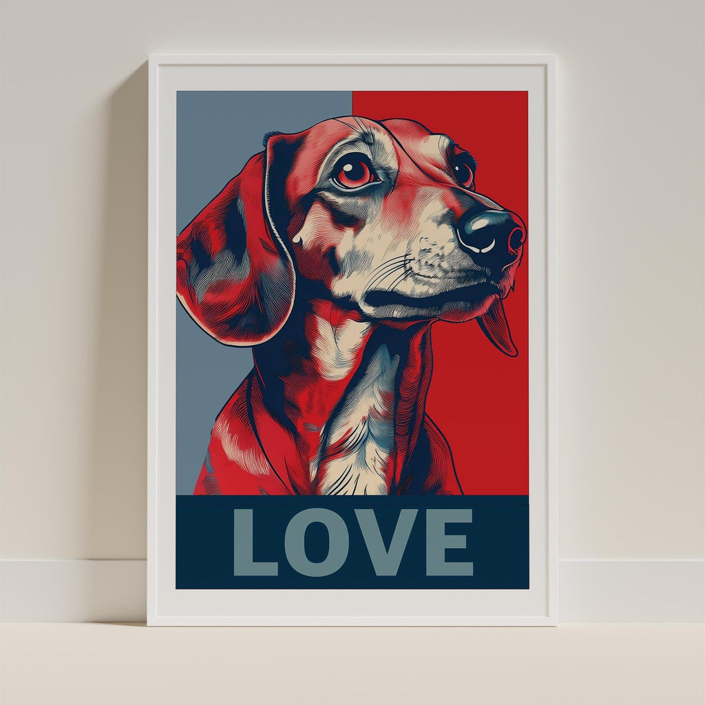 Dachshund LOVE Series Inspired by the Obama Poster image 9