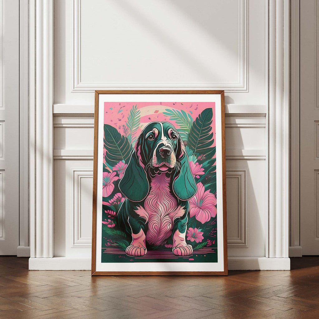 Basset Hound Flowery Dog image 4