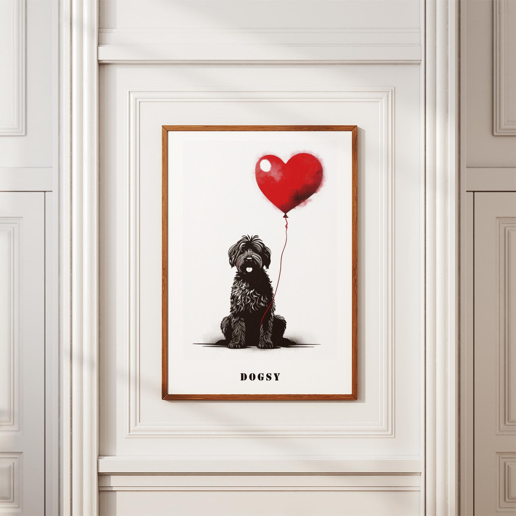 Smithfield Sheepdog DOGSY Series inspired by the Art of Banksy with text Dogsy image 3