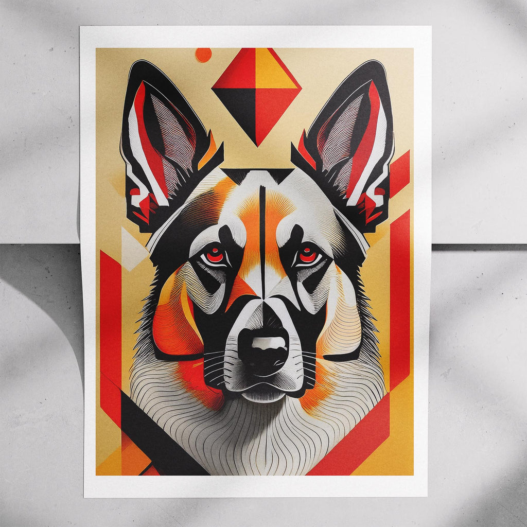German Shepherd Geometric Orange Series image 7