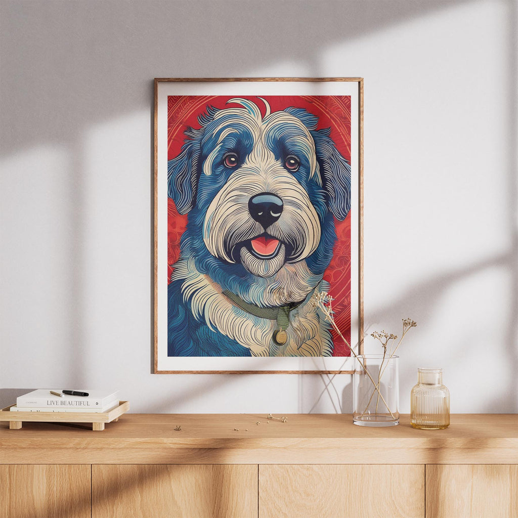 Old English Sheepdog Hokusai Japanese Inspired Dog Series 1 image 8