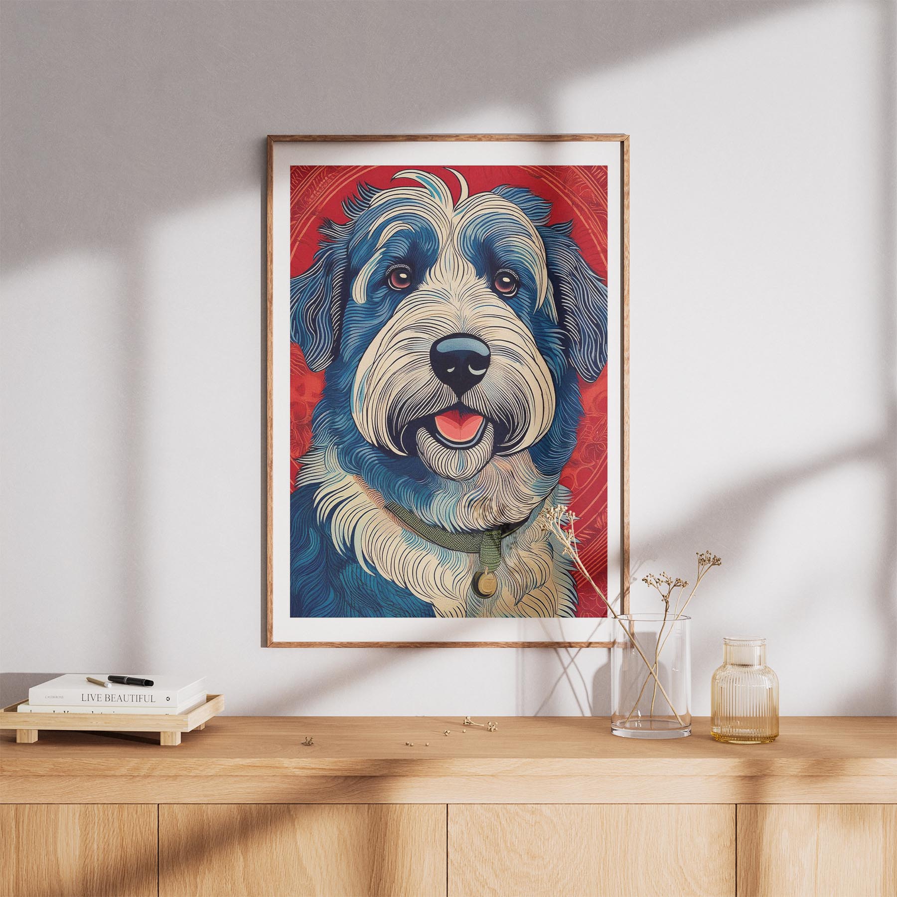 Old English Sheepdog Hokusai Japanese Inspired Dog Series 1 image 8
