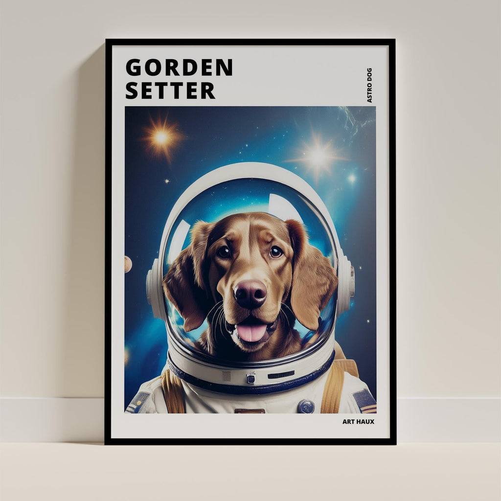 Gordon Setter Astronaut Dog Series with Text Astro Dog image 11