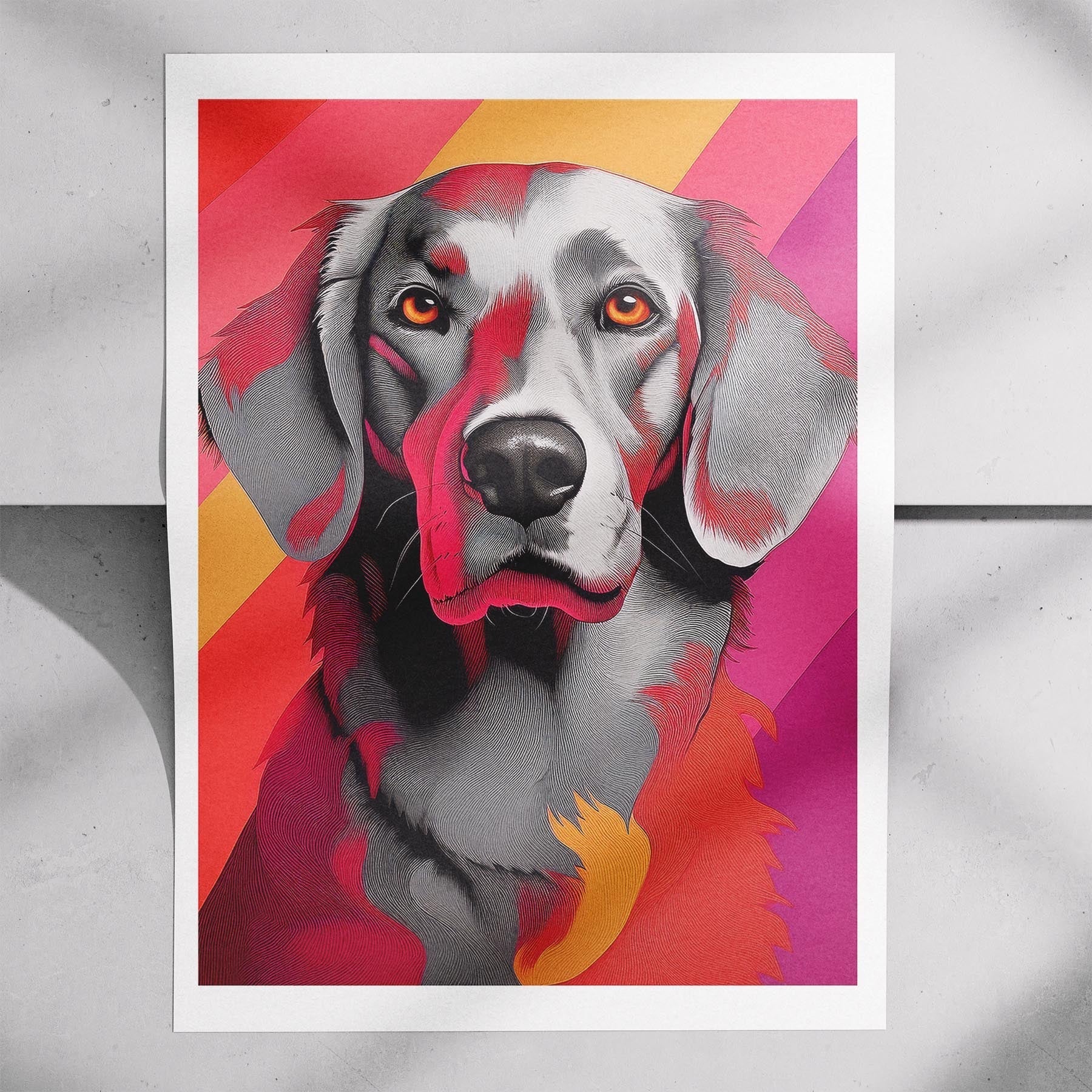 Curly Coated Retriever Modern Pop Dog Series image 7