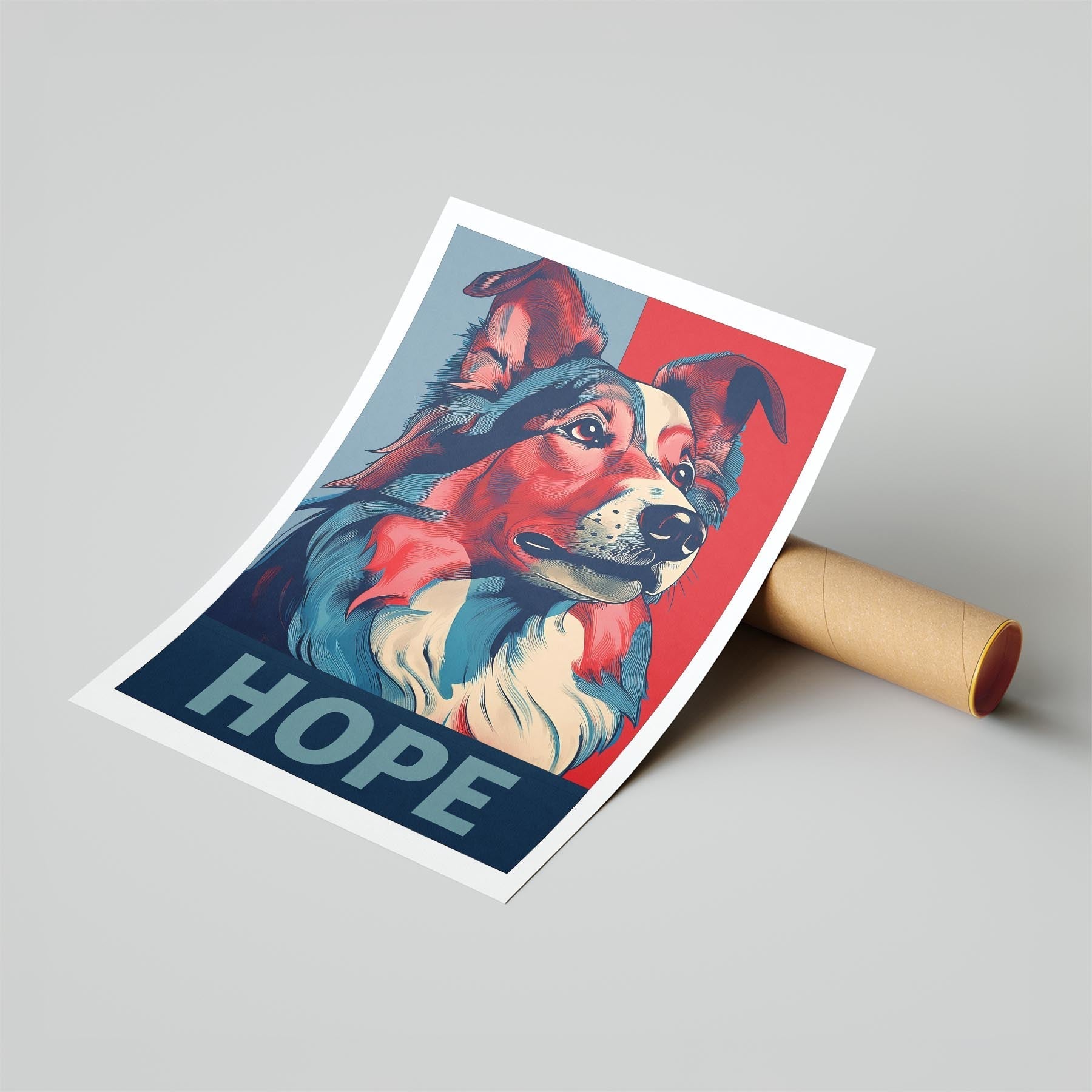 Shetland Sheepdog HOPE Series Inspired by the Obama Poster image 6