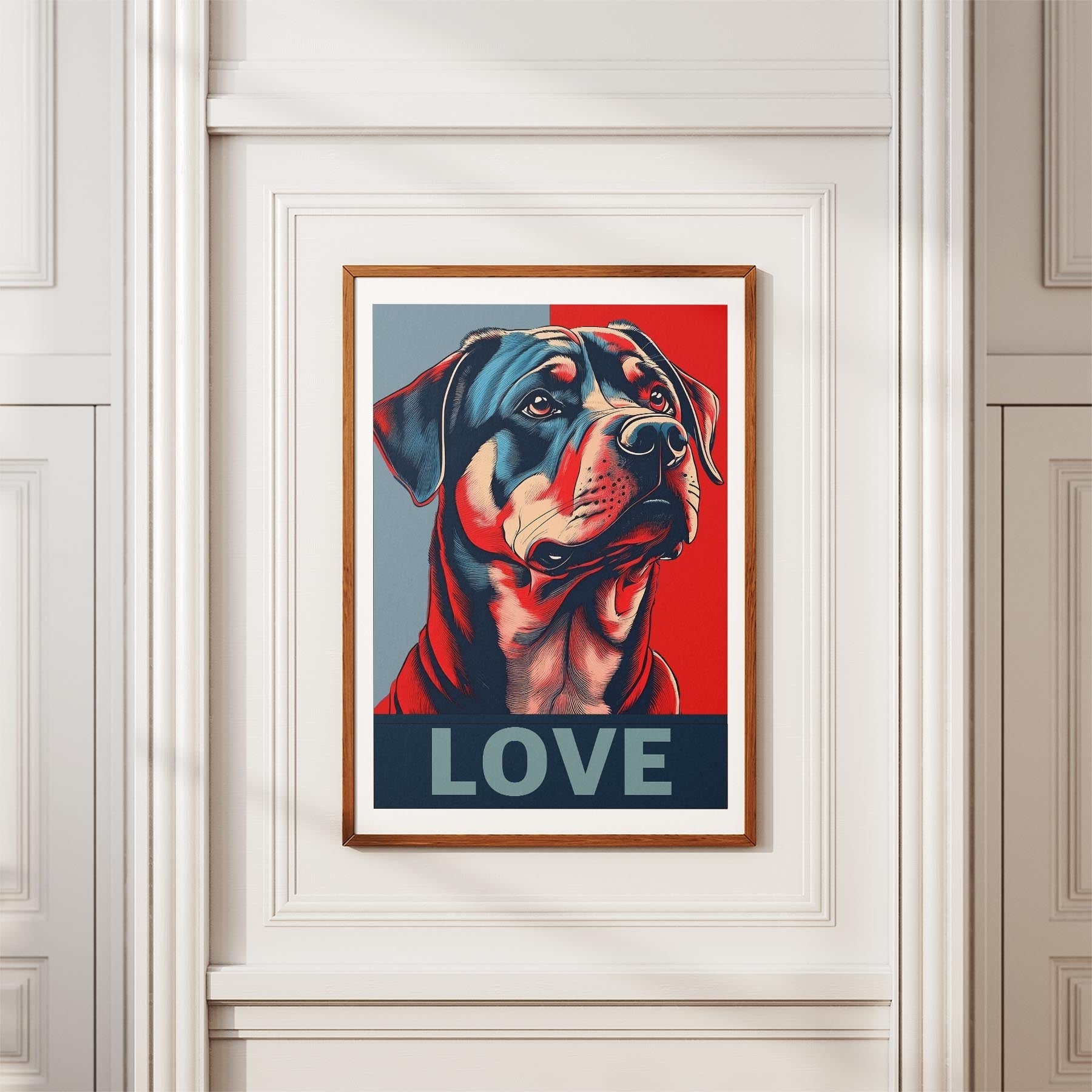 Rottweiler LOVE Series Inspired by the Obama Poster image 3
