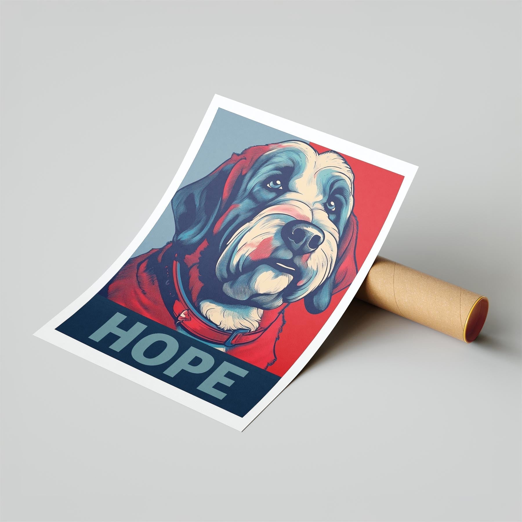 Old English Sheepdog HOPE Series Inspired by the Obama Poster image 6