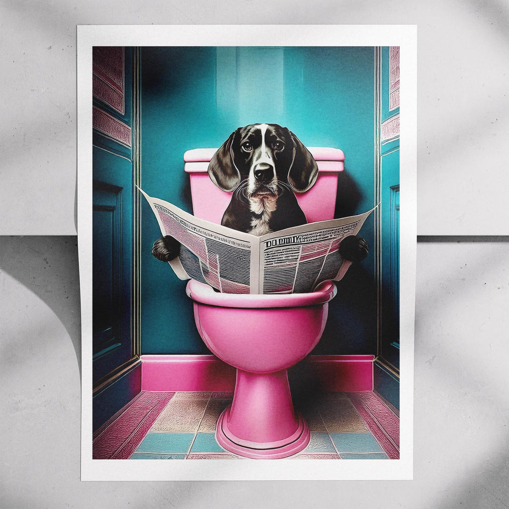 Beagle Toilet Dogs PInk and Turquise image 7
