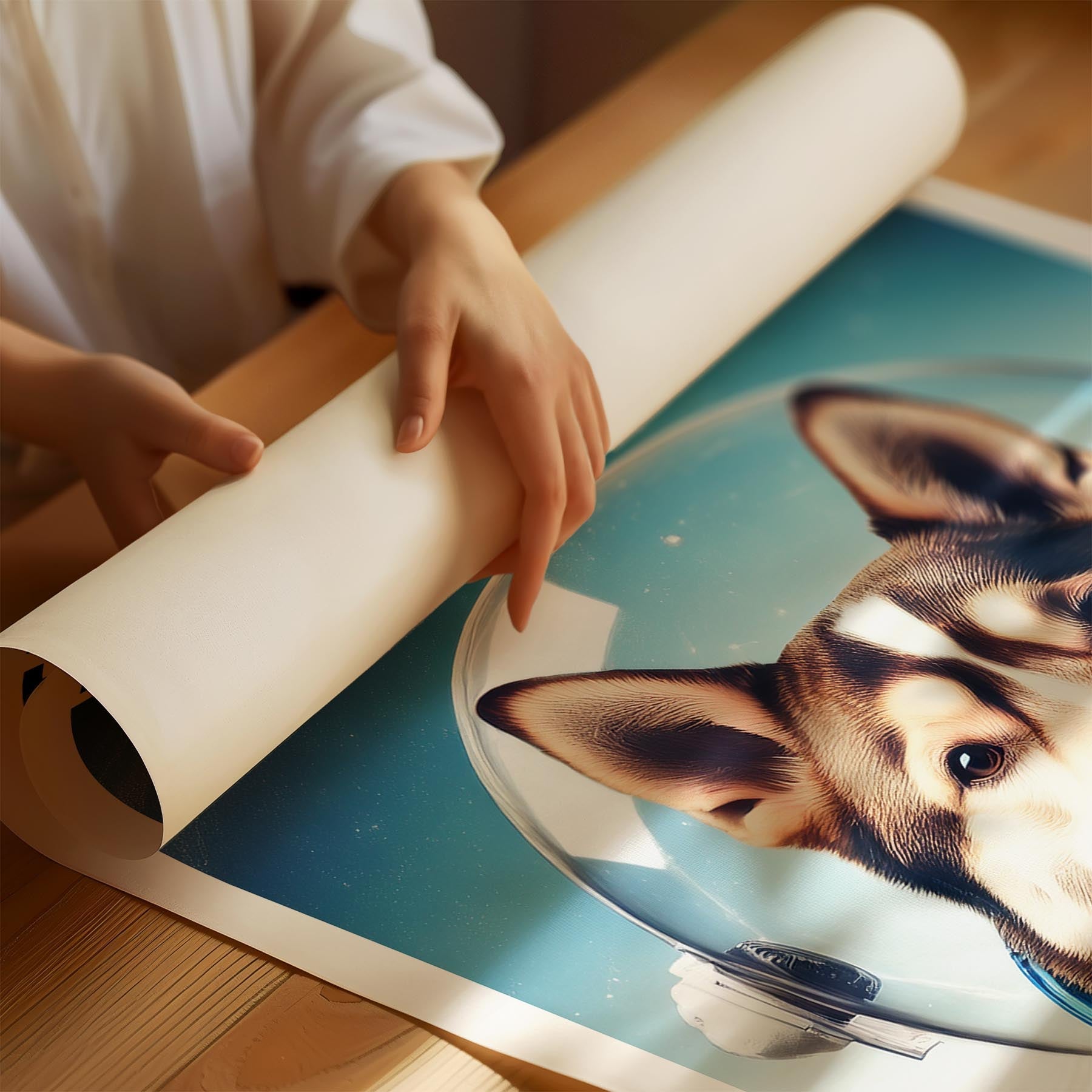 Siberian Husky Astronaut Dog Series with Text Astro Dog image 1