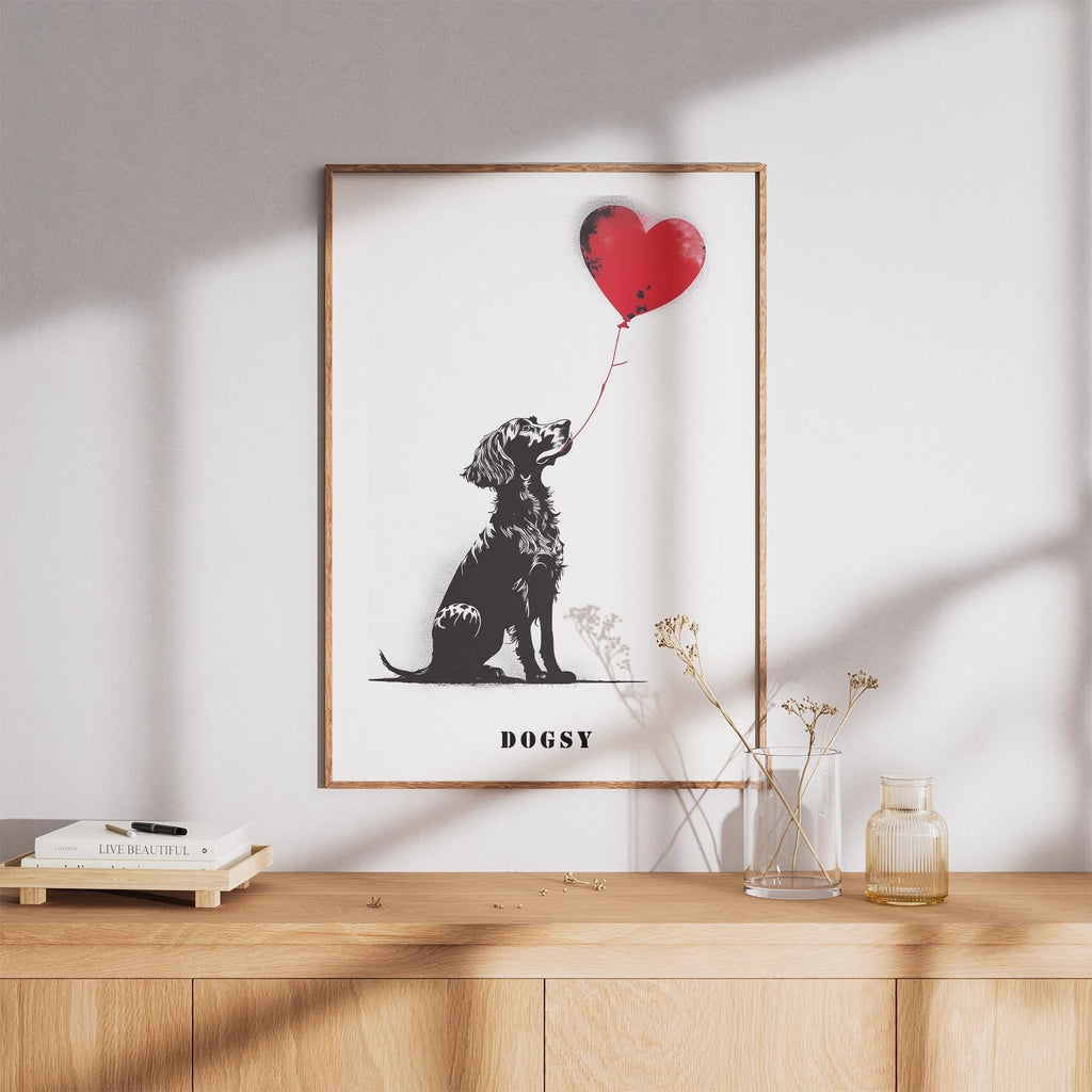 English Setter DOGSY Series inspired by the Art of Banksy with text Dogsy image 8