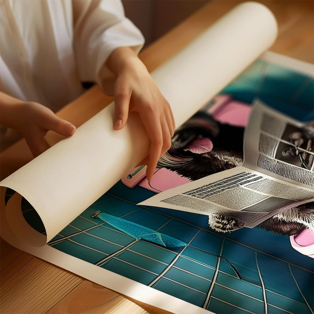 Smithfield Sheepdog Toilet Dogs PInk and Turquise image 1