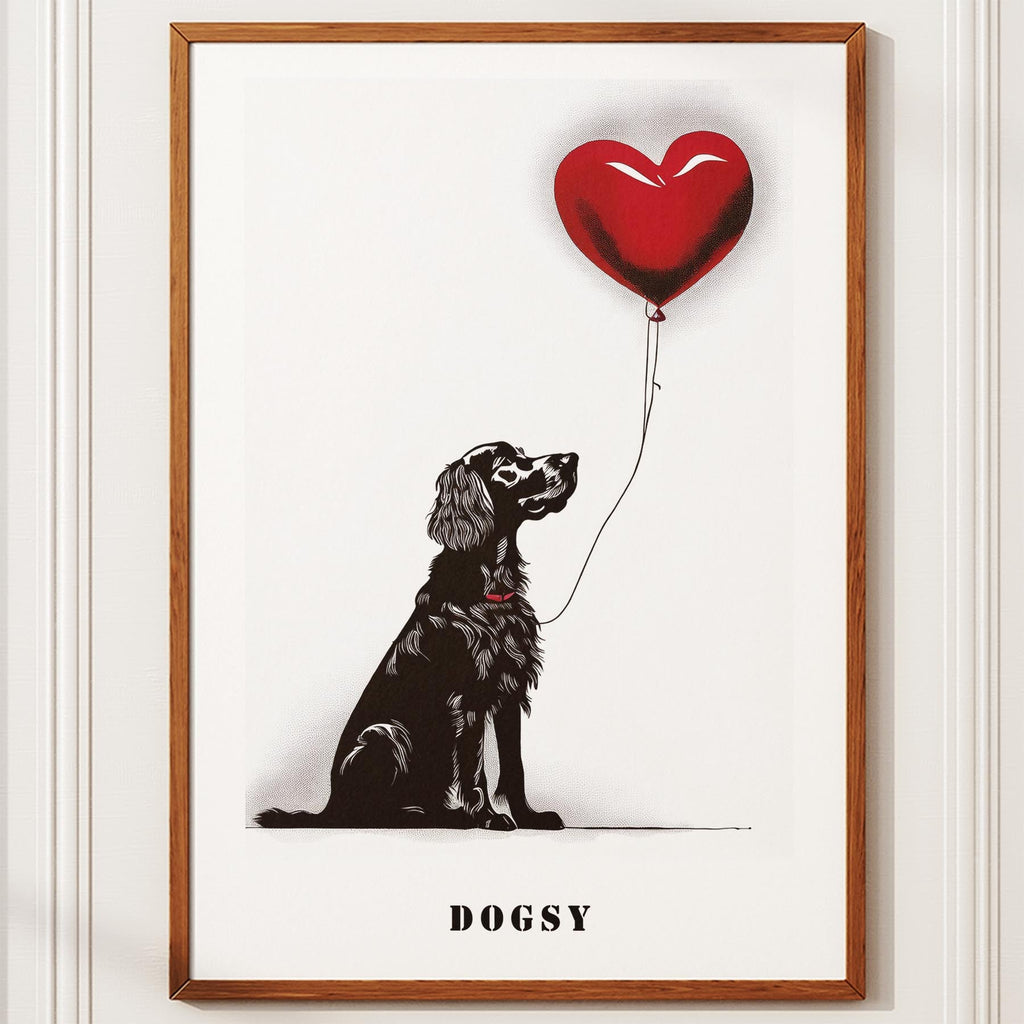 Irish Setter DOGSY Series inspired by the Art of Banksy with text Dogsy image 10
