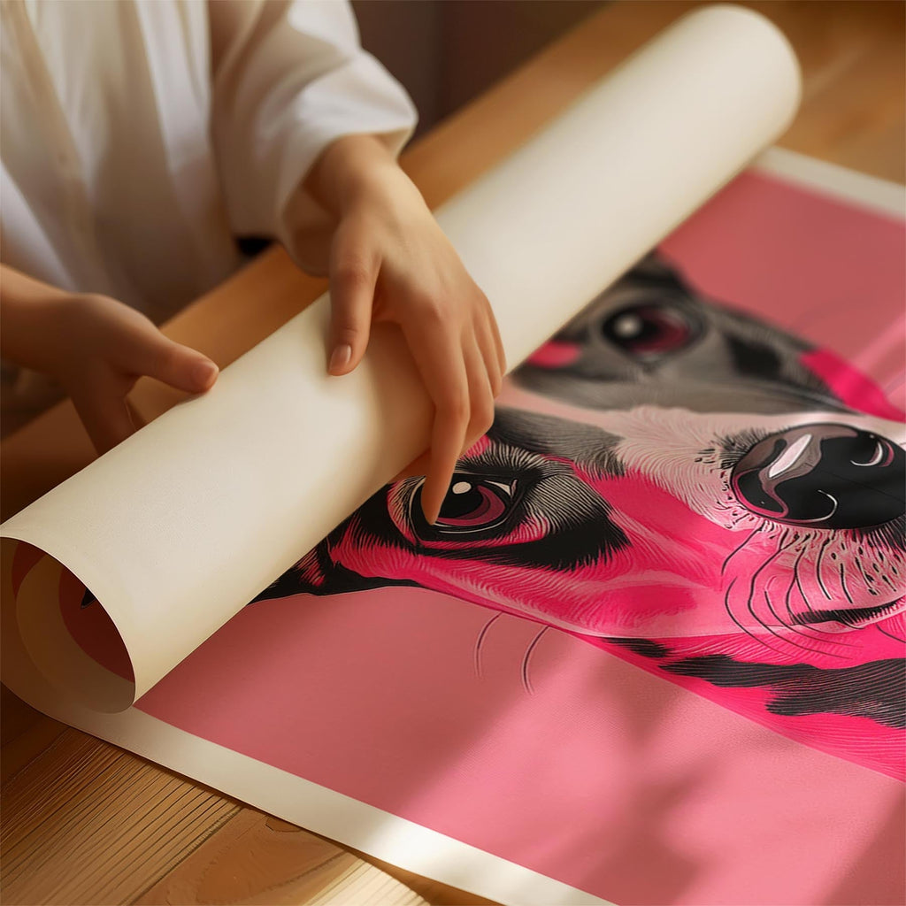 Whippet Pink and Black Dog Series 1 image 1