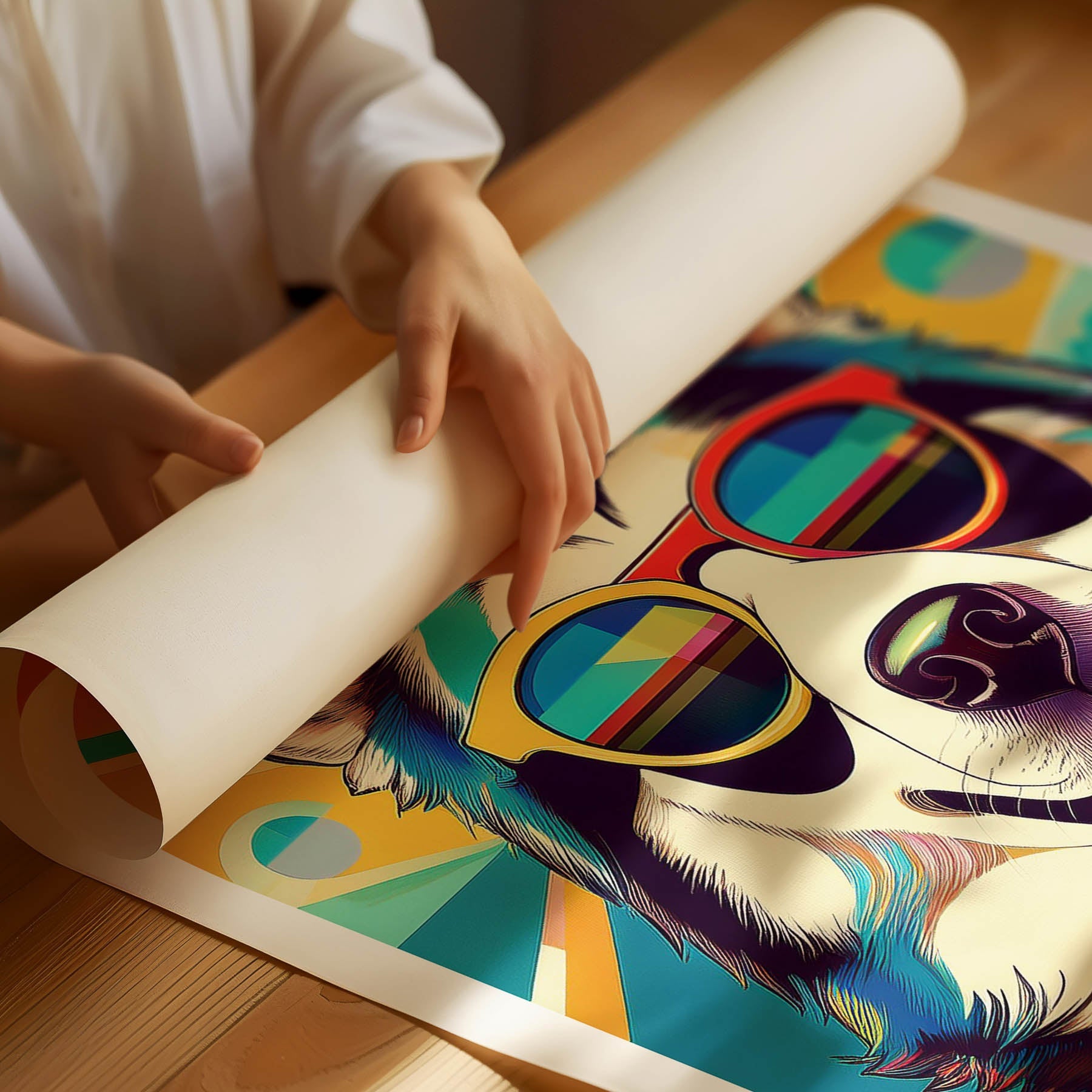 Alaskan Malamute In Colourful Sunnies 1 image 3