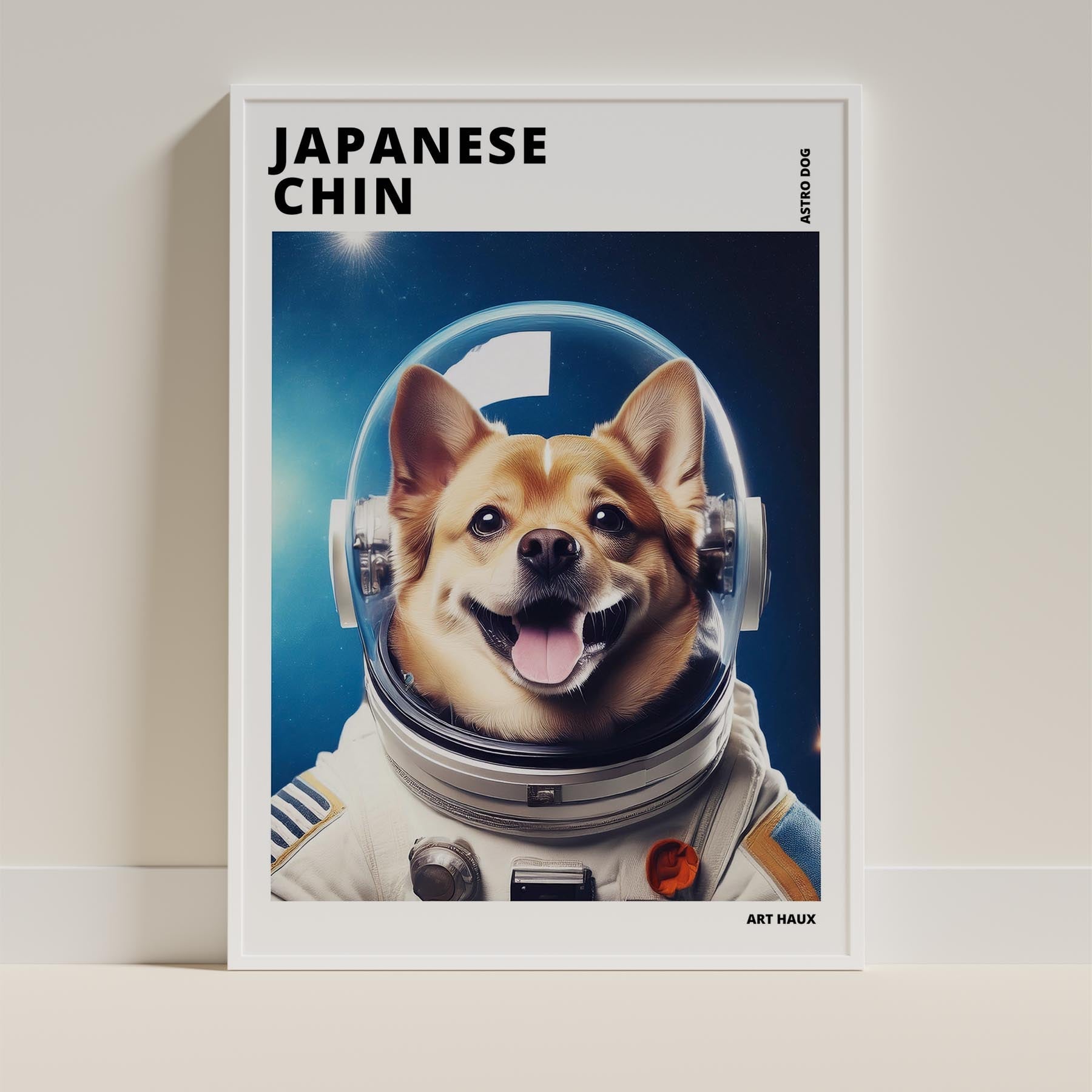 Japanese Chin Astronaut Dog Series with Text Astro Dog image 9