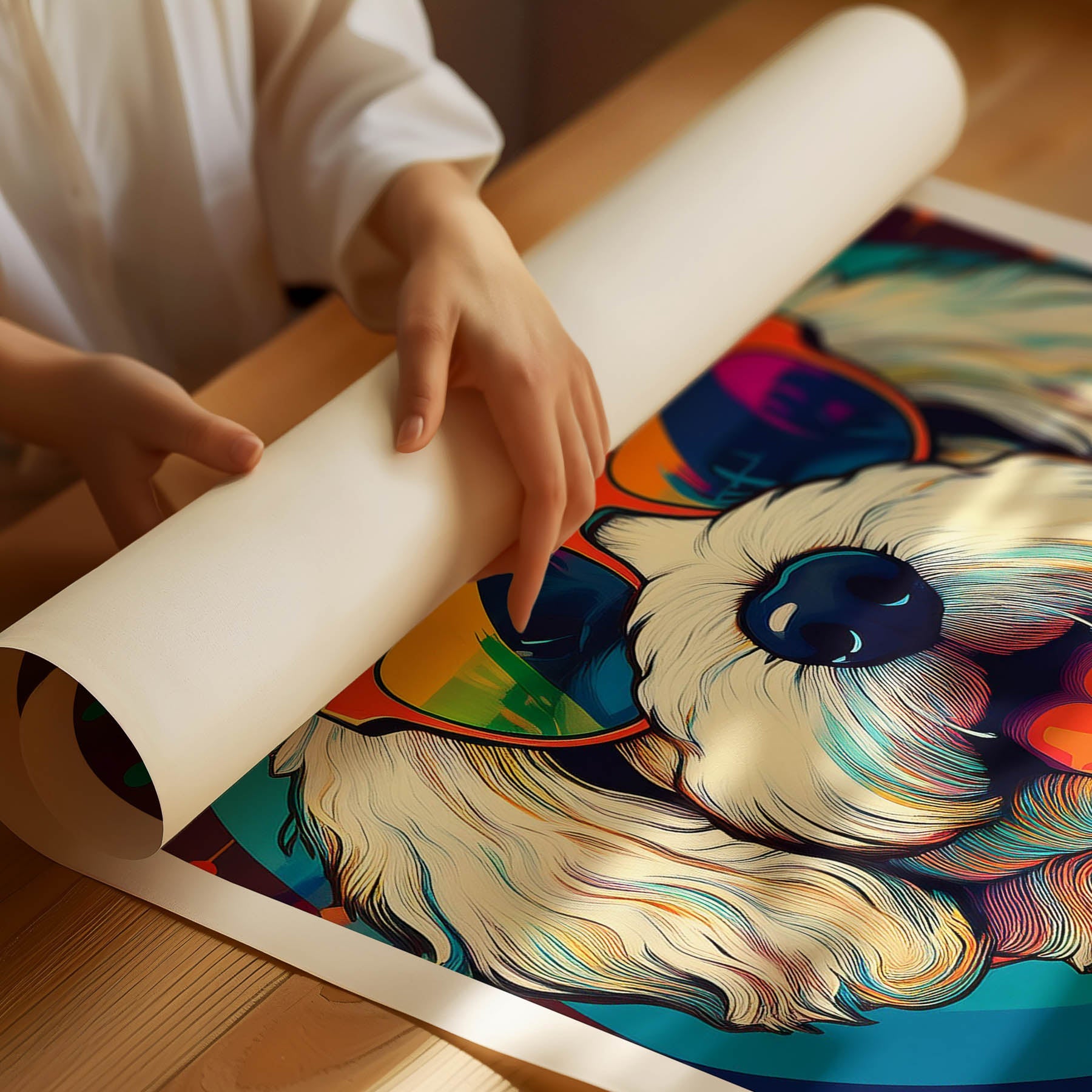 Bichon Frise In Colourful Sunnies 1 image 3