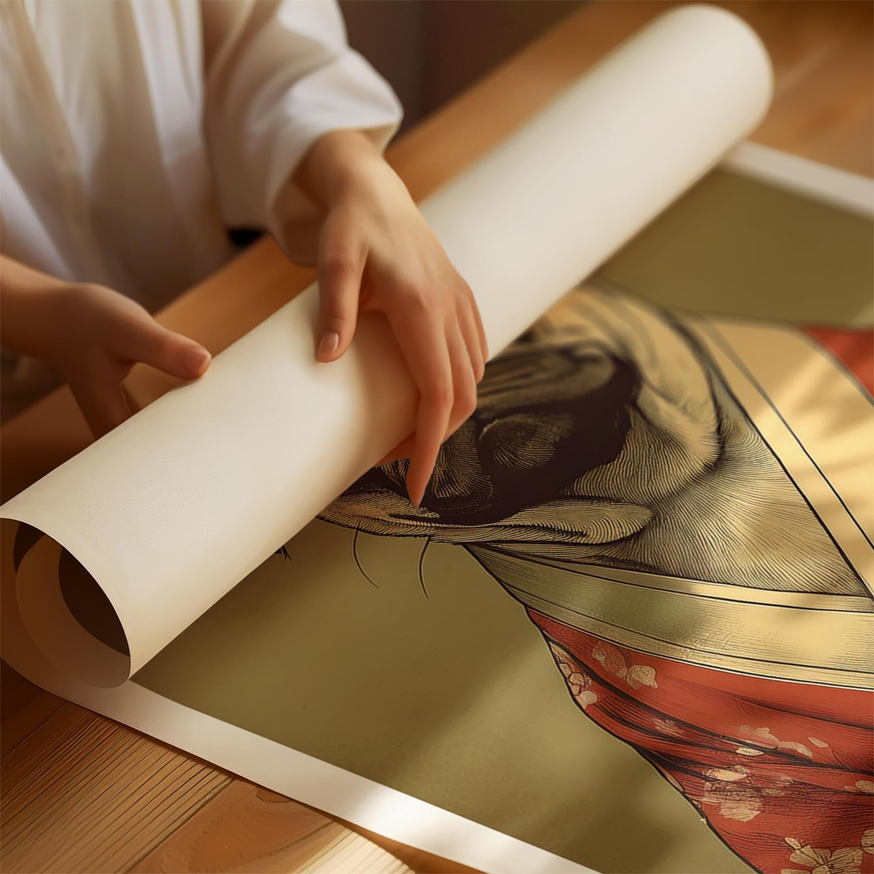 Pug Japanse Kimono Dog Series image 1