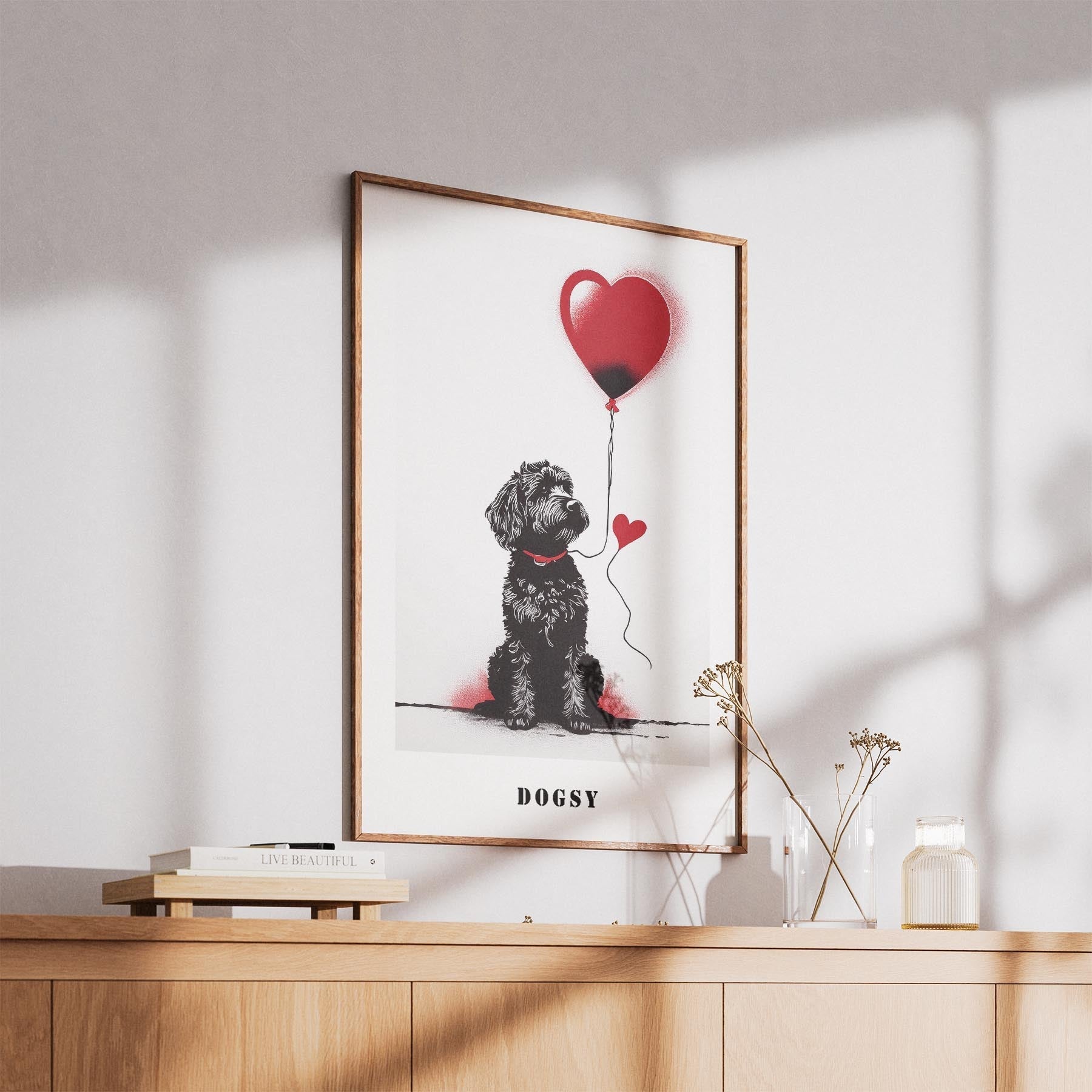 Groodle DOGSY Series inspired by the Art of Banksy with text Dogsy image 5