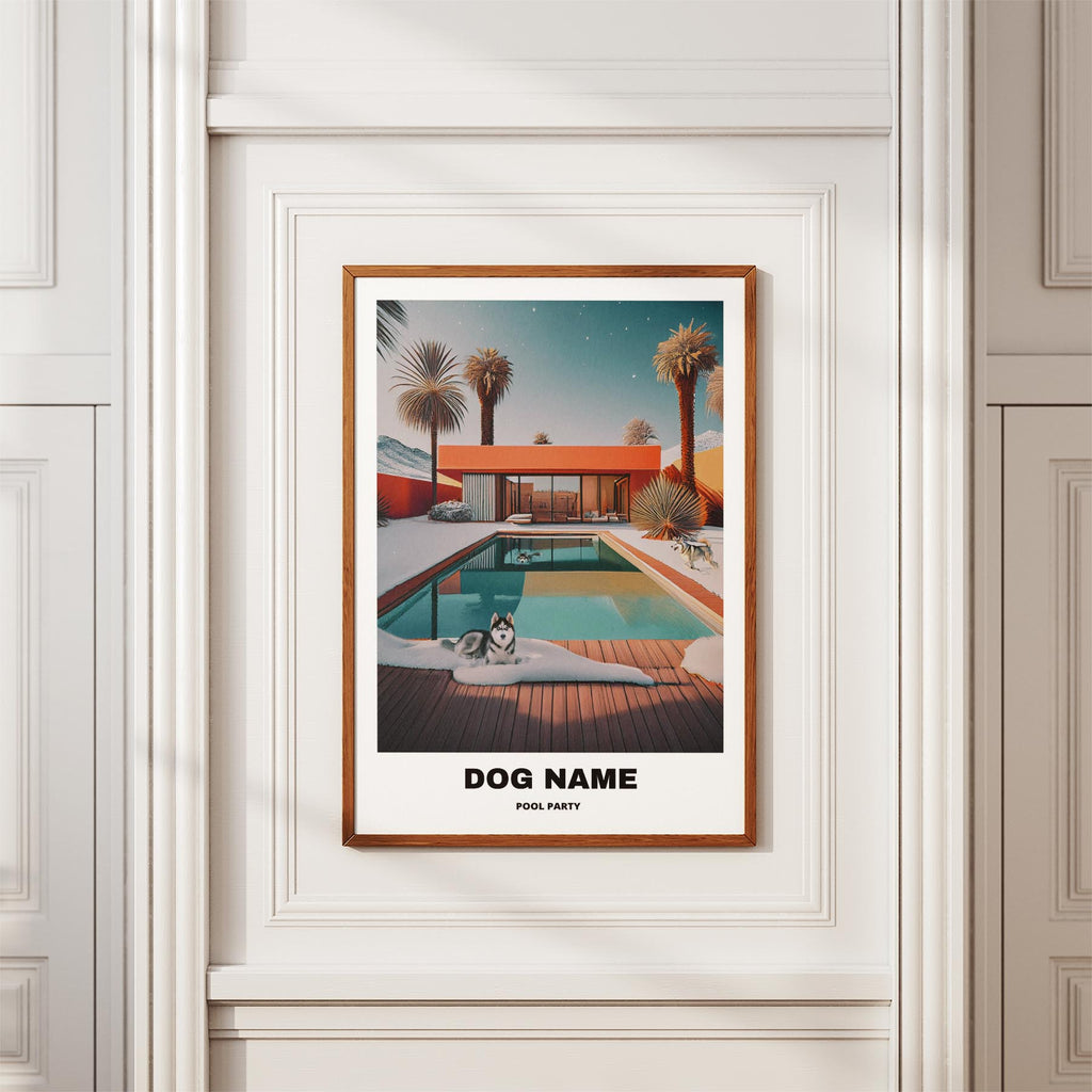 Siberian Husky Custom Pool Party WITH TEXT image 3