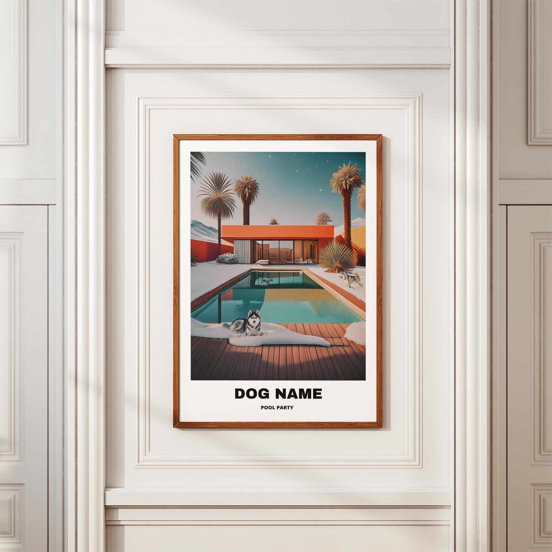 Siberian Husky Custom Pool Party WITH TEXT image 3